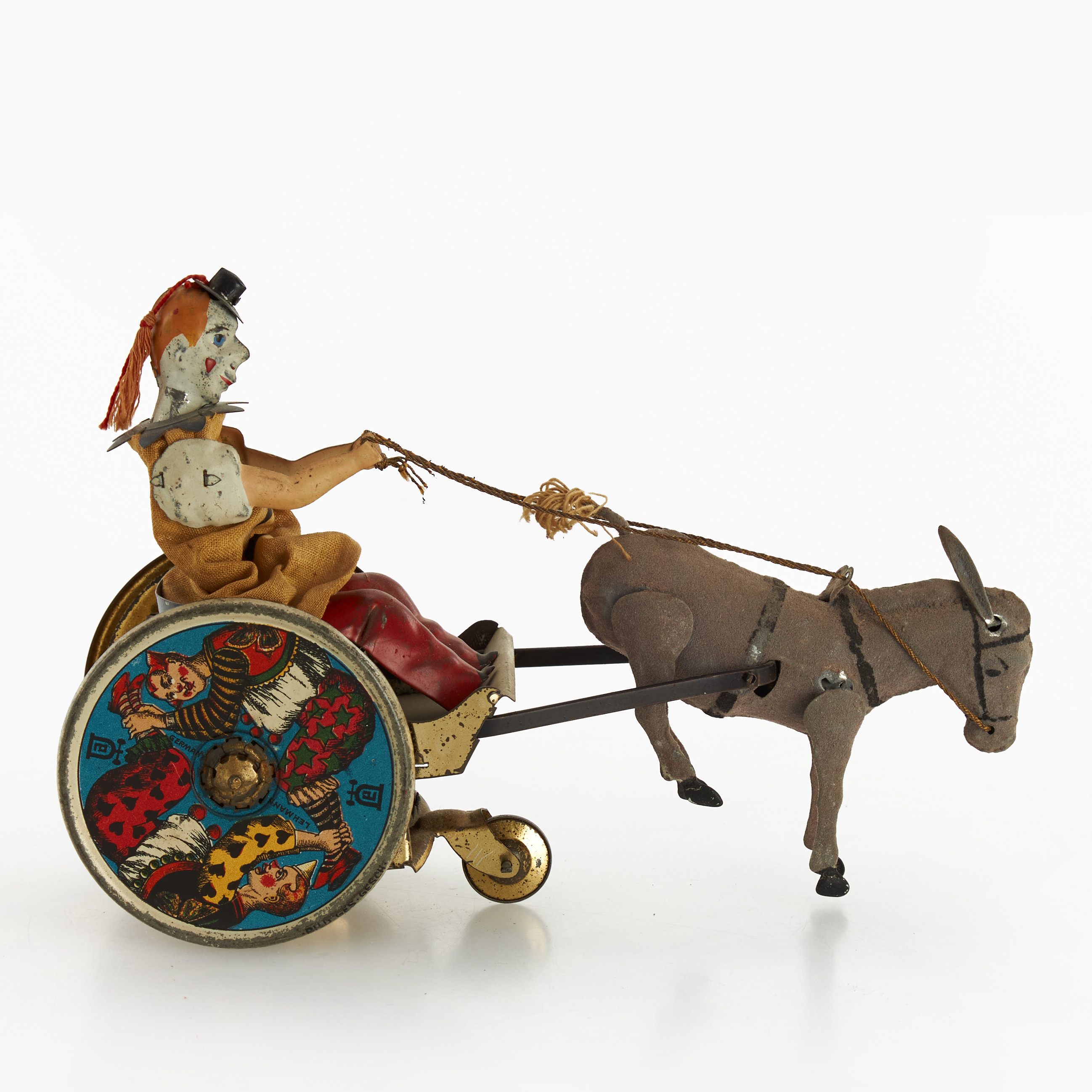 LEHMANN, "The Balky Mule", nr 425, Tyskland, ca 1920-tal, litograferad plåt, urverk.