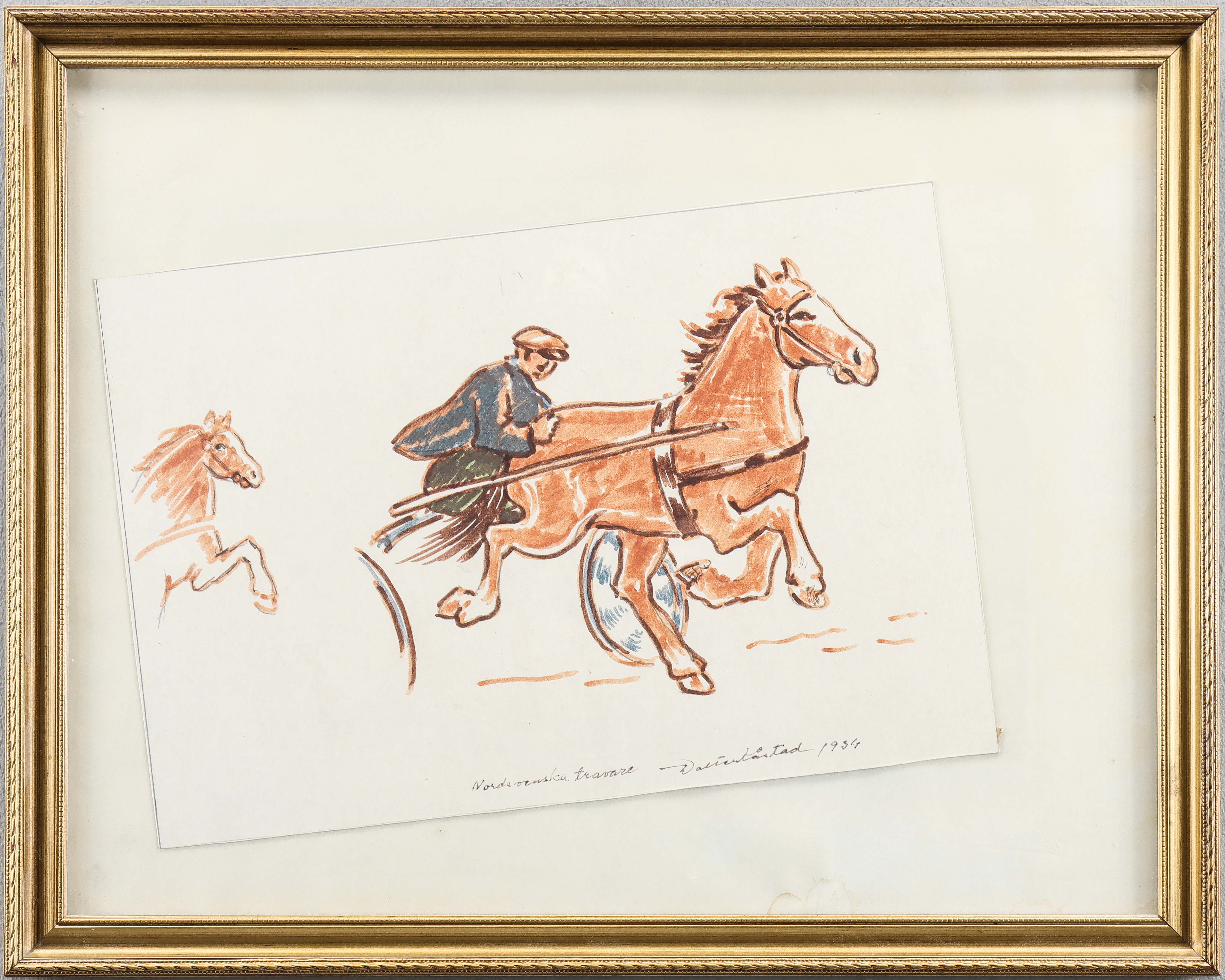 WALTER KÅSTAD blandteknik, signerad 1934.