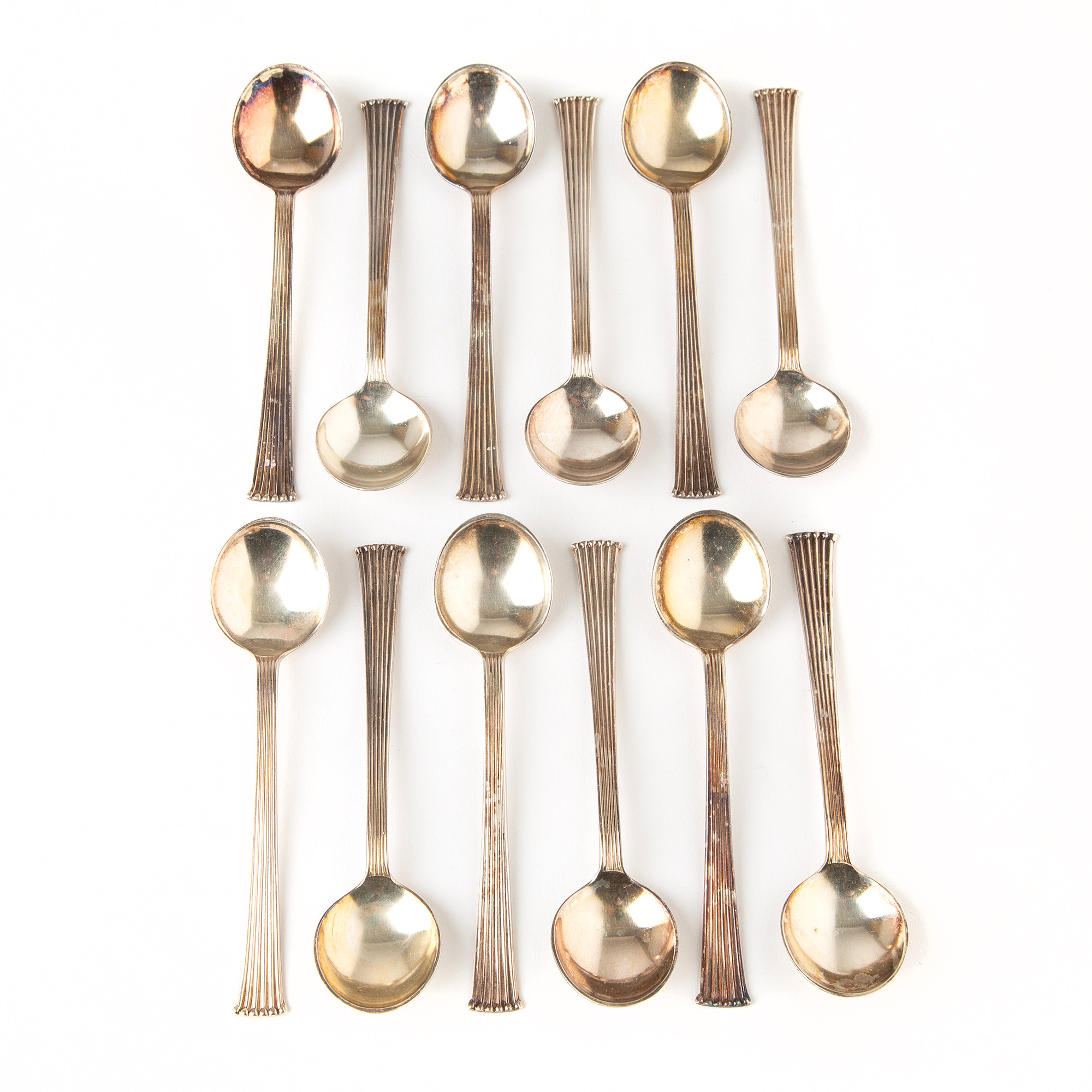 SKEDAR, 12 st, silver, CG Hallberg, Stockholm.