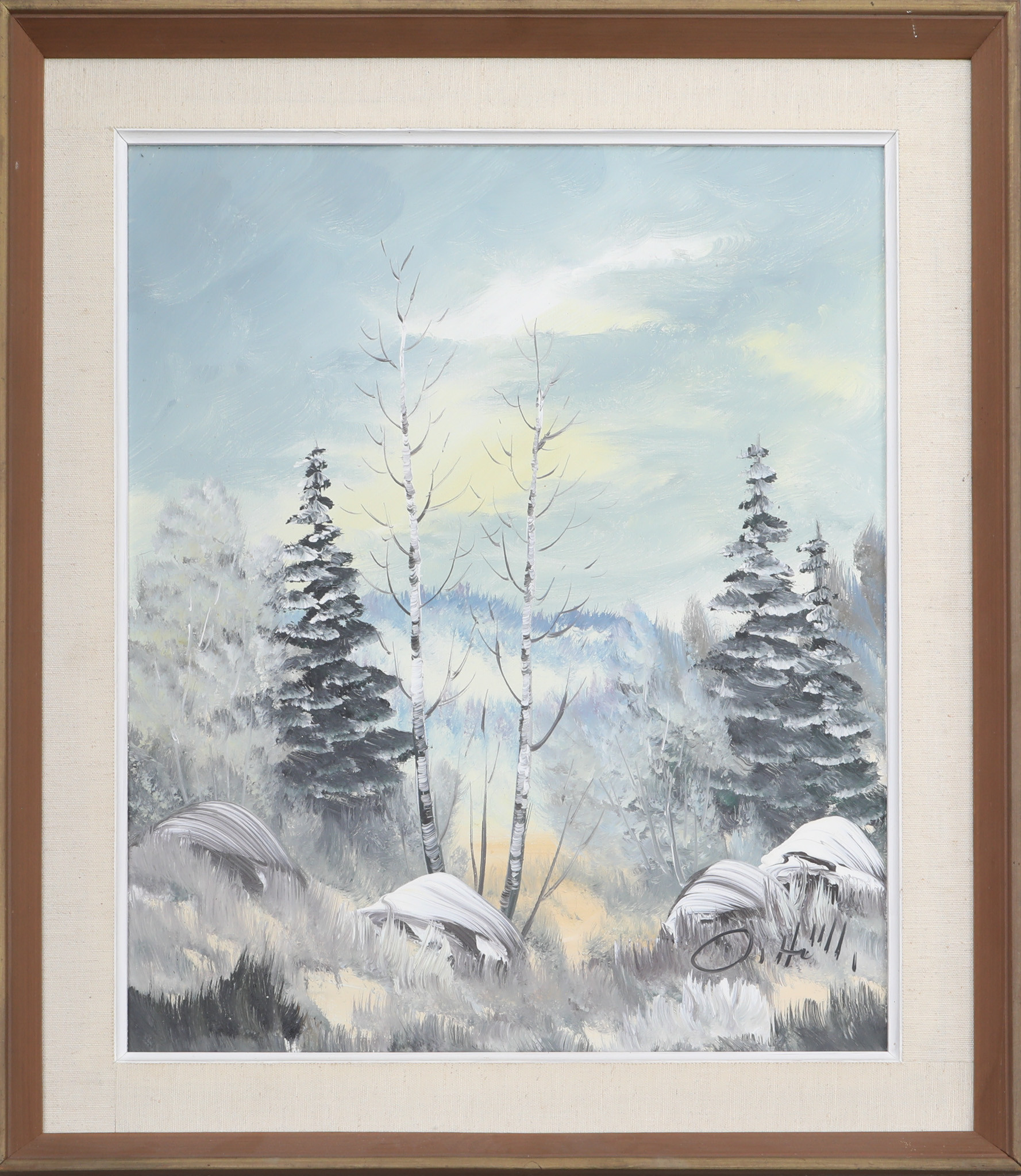 OIDENTIFIERAD KONSTNÄR. Olja på duk, signerad.