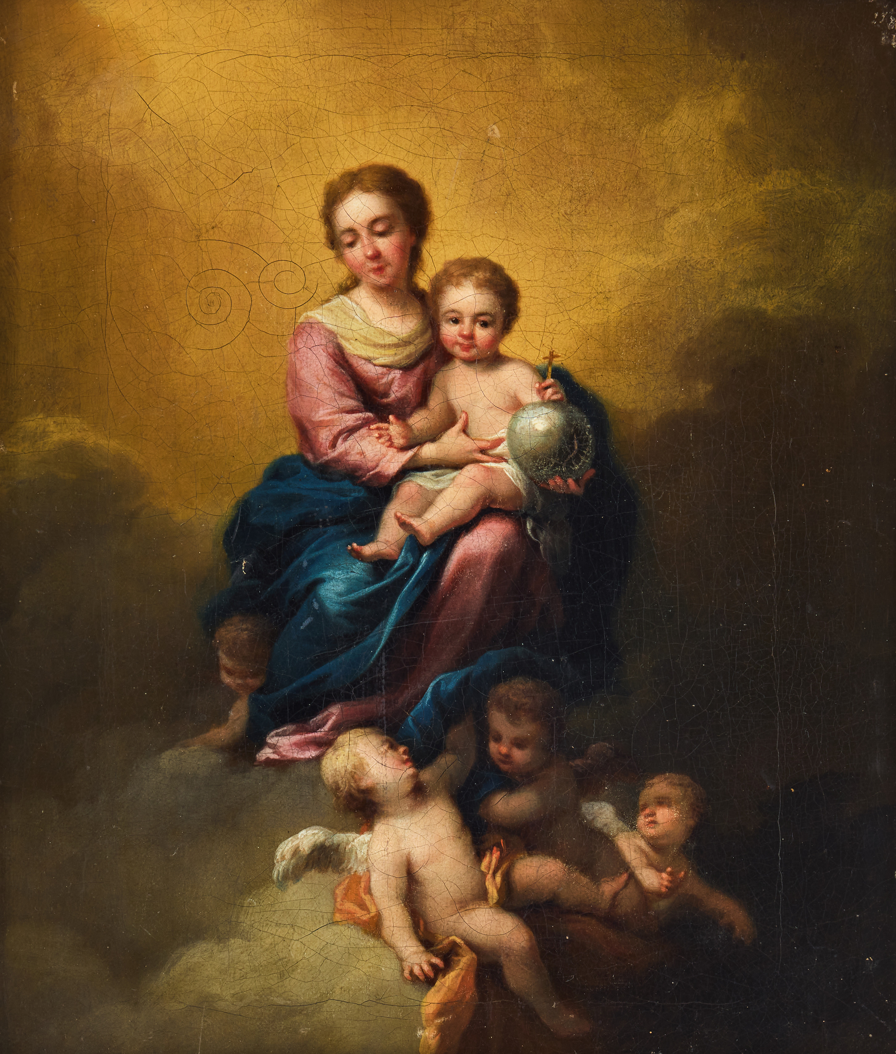ENGLISH SCHOOL, CA. 1800. After Bartolomé Esteban Murillo. The Virgin of the Rosary.