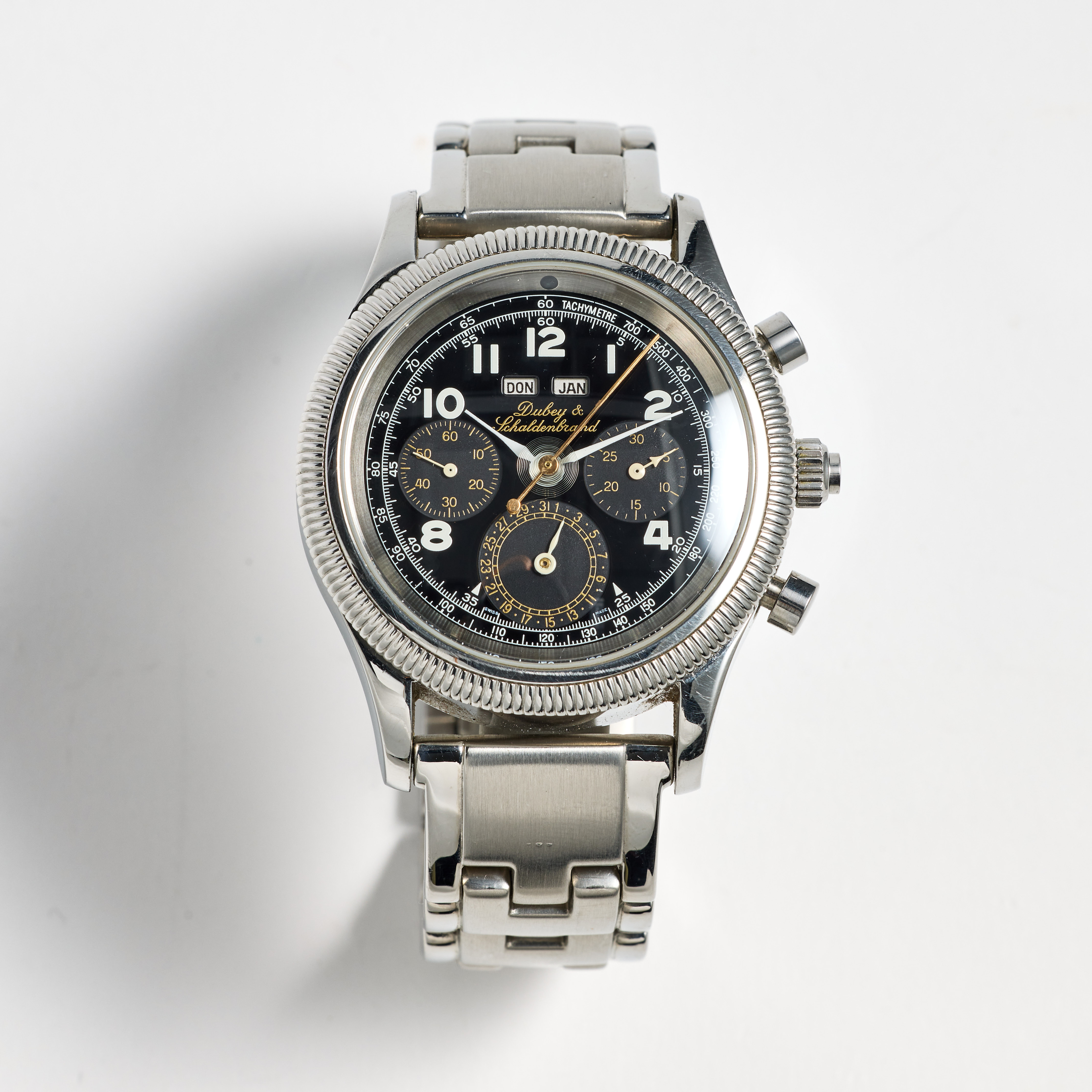 DUBEY & SCHALDENBRAND, 50 Anniversary (1946 Jubile 1996), kronograf, armbandsur, 43 mm, stål, ca 1996.