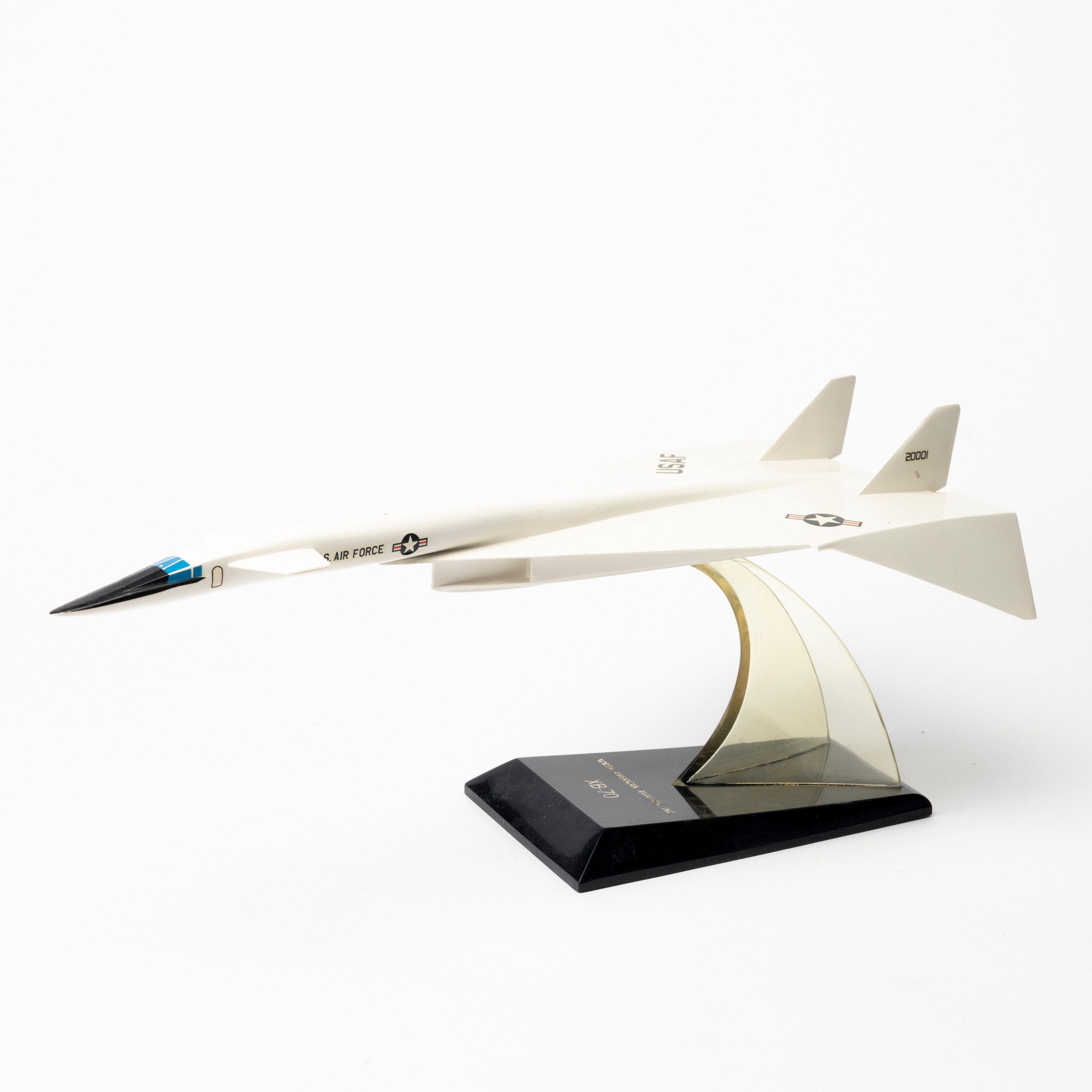 FLYGPLANSMODELL, plast, XB-70 Valkyrie North American Aviation INC, Topping INC, Ohio, 1960-tal.