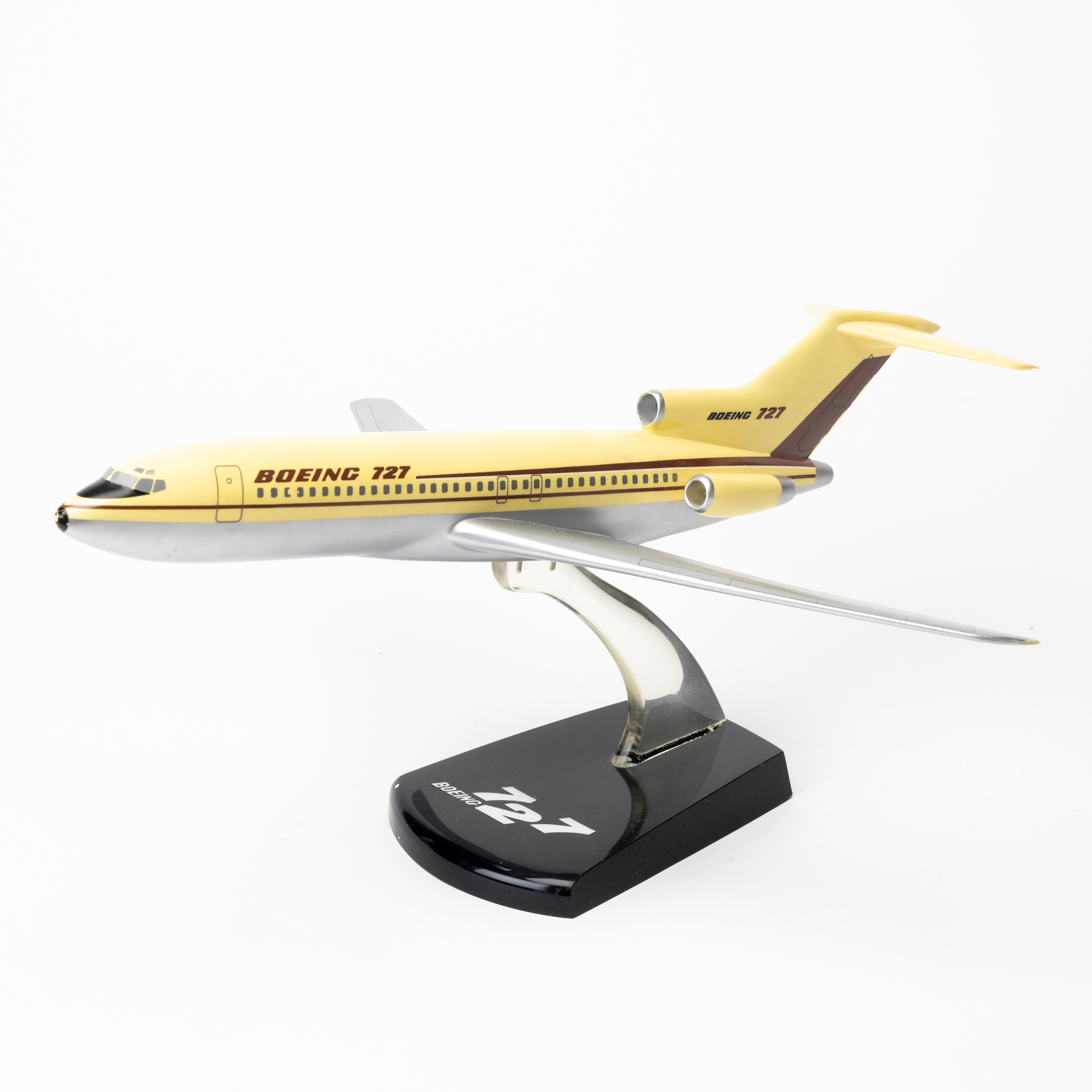 FLYGPLANSMODELL, plast, Boeing 727, Topping INC, Ohio, 1960-tal.