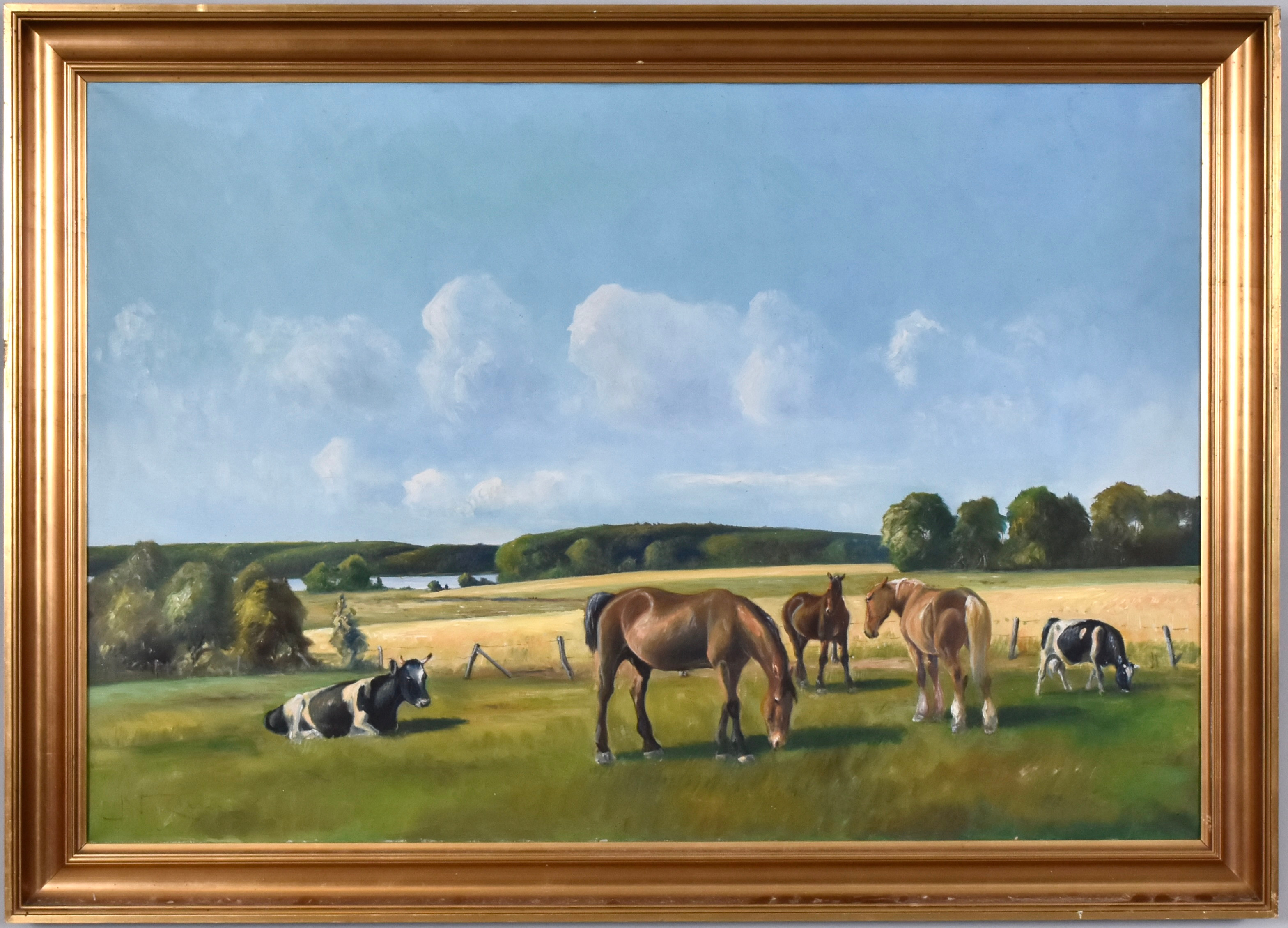 NIELS CHRISTIANSEN. Olja på duk.