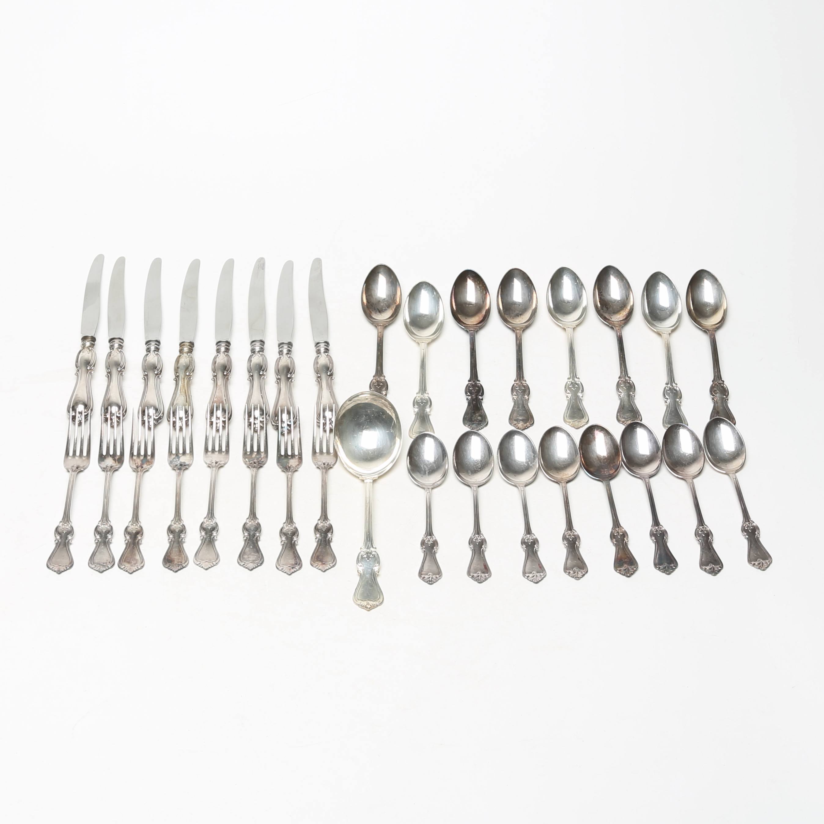 BESTICK, totalt 33 delar, silver.