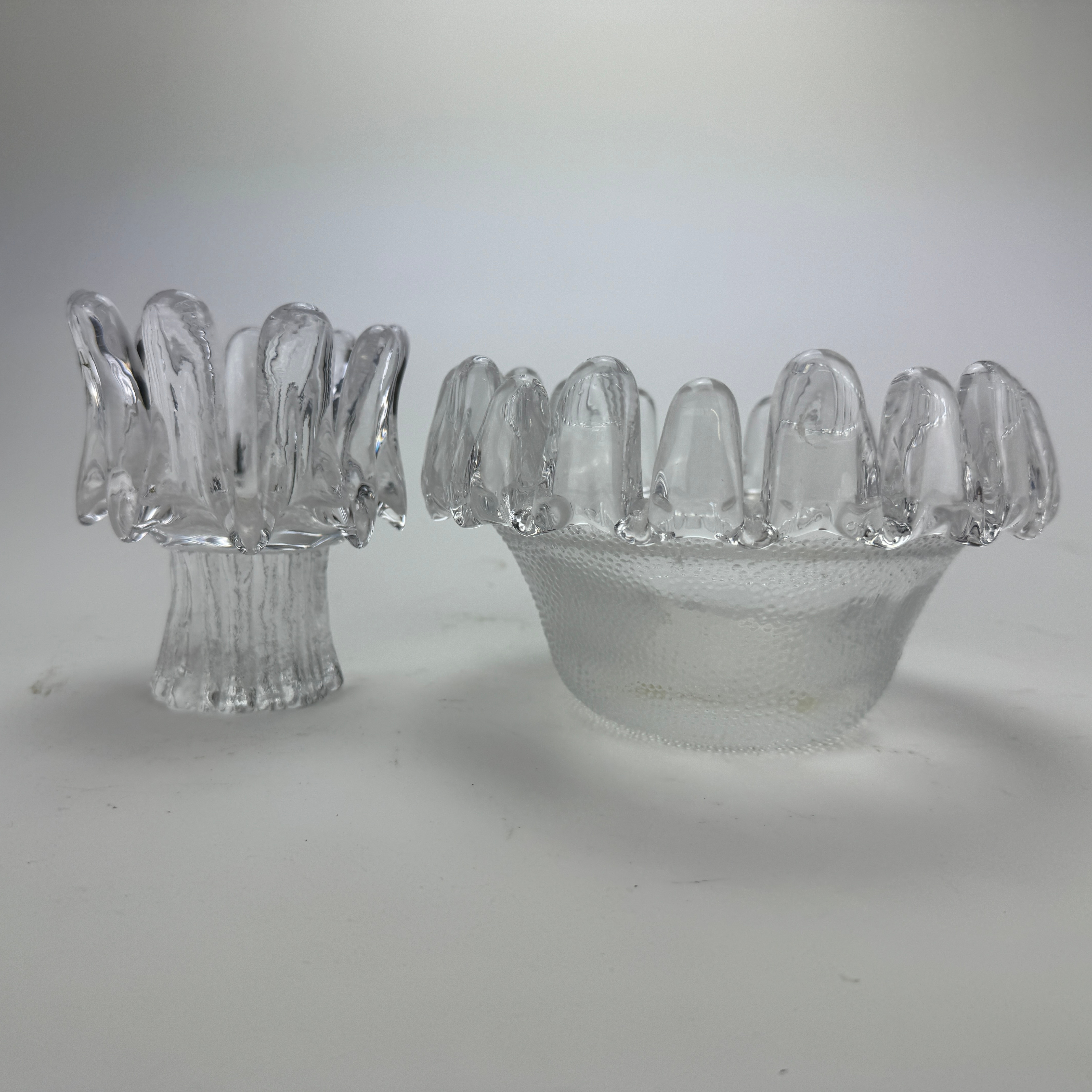 GÖRAN WÄRFF. Skål och värmeljushållare, Kosta.