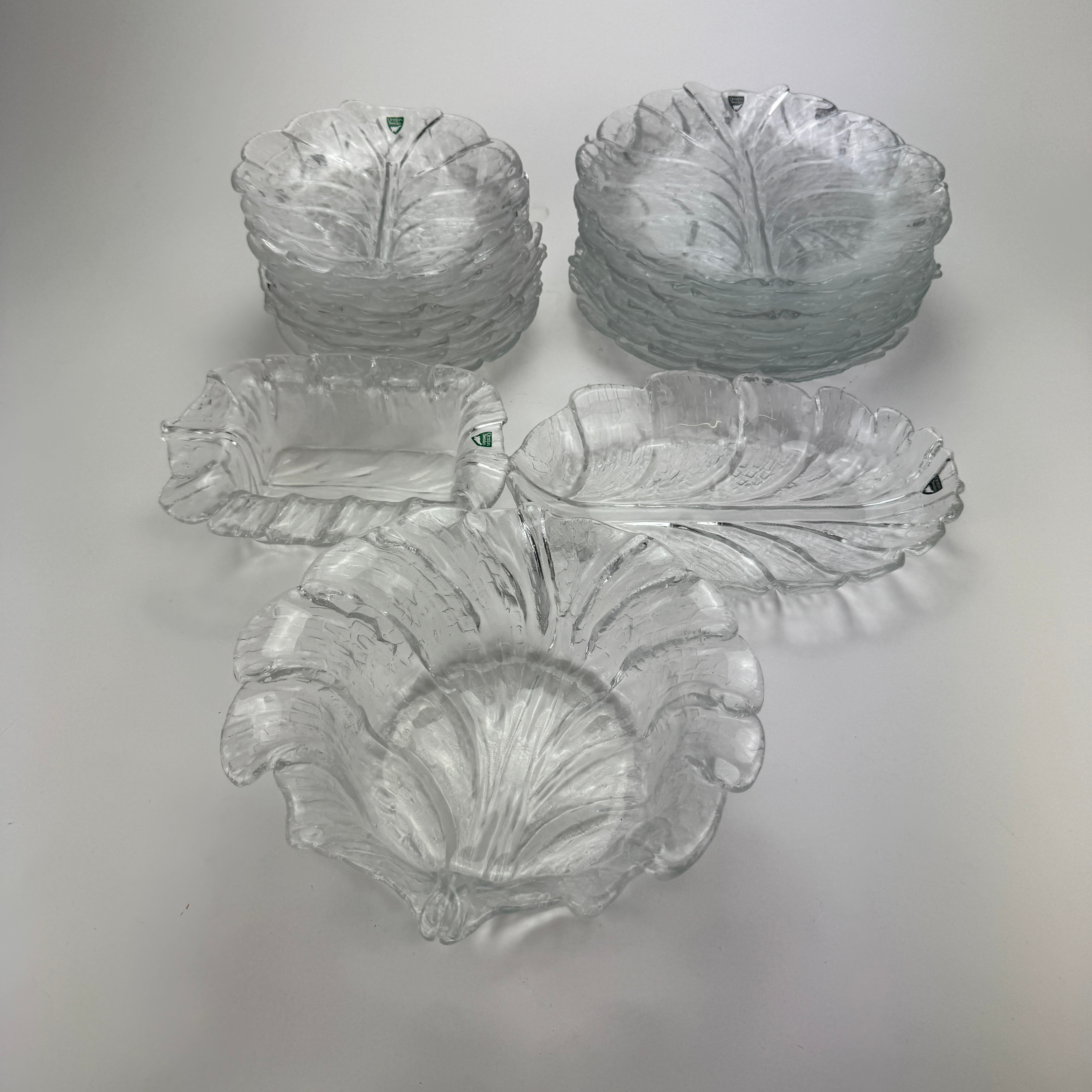 LARS HELLSTEN. Servisdelar, 24 delar, "Eden", Orrefors.