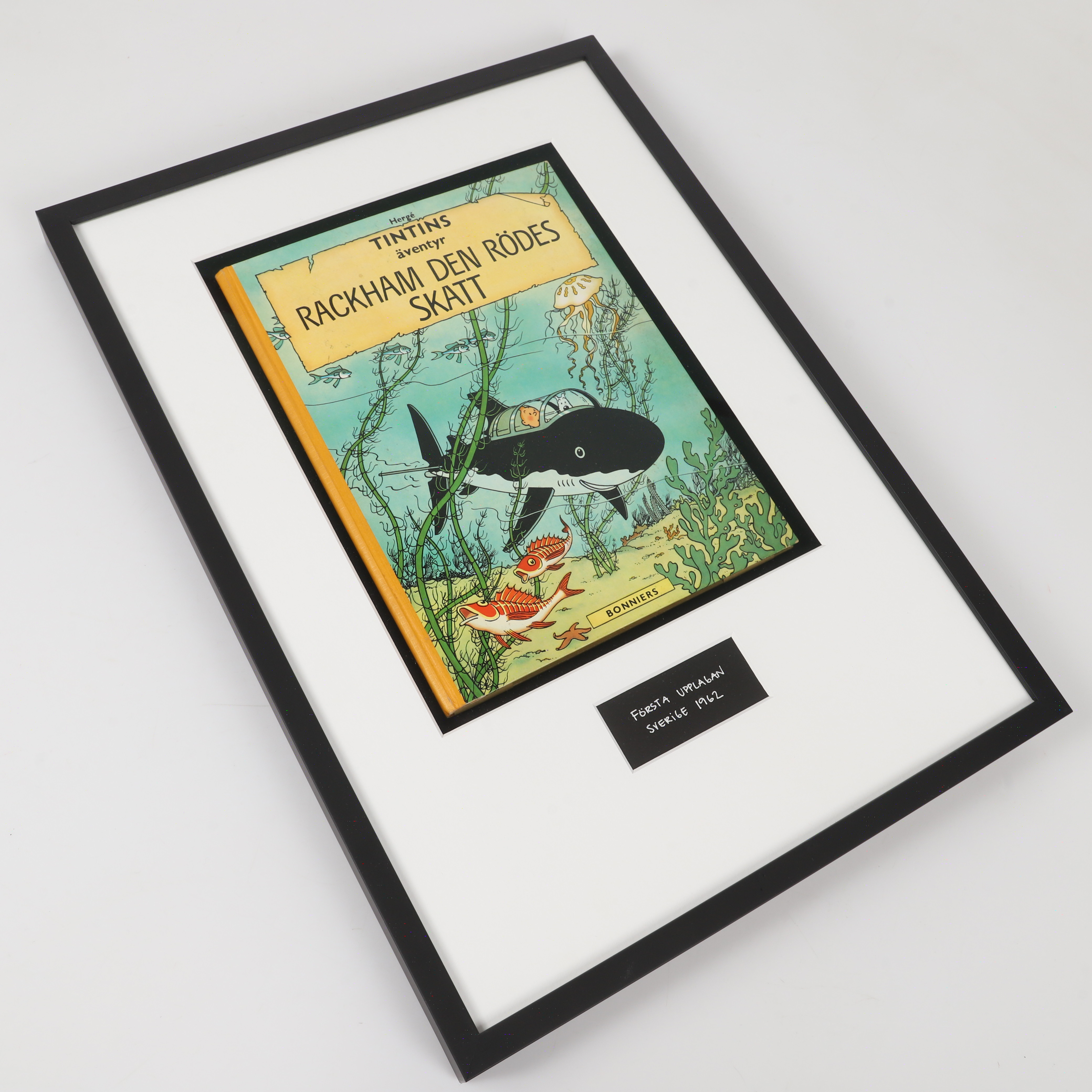 TINTIN, Seriealbum, "Rackham den rödes skatt", första upplagan, Hergé, Sverige, 1962.