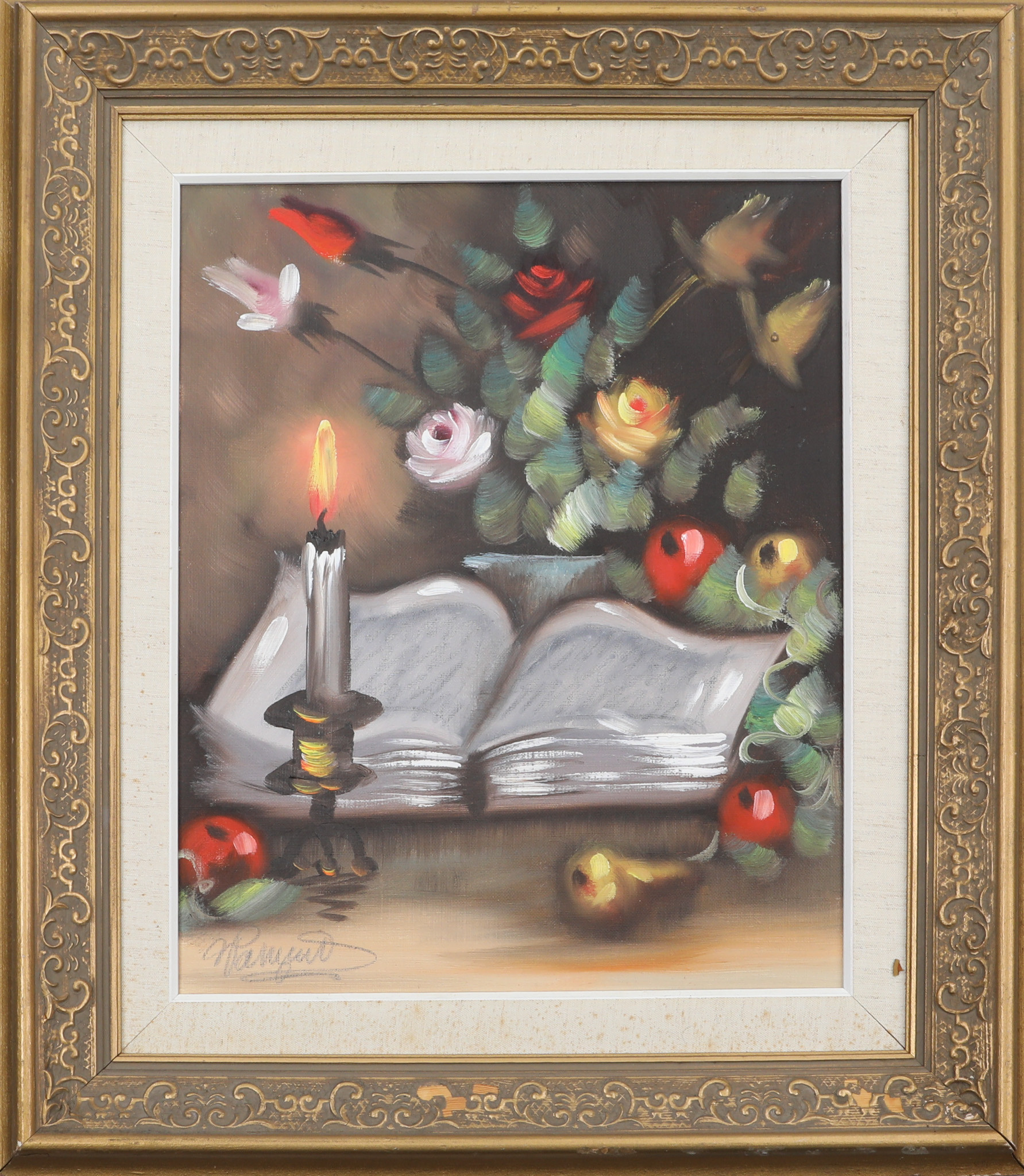 HUGO PALMQVIST. Olja på pannå, signerad.