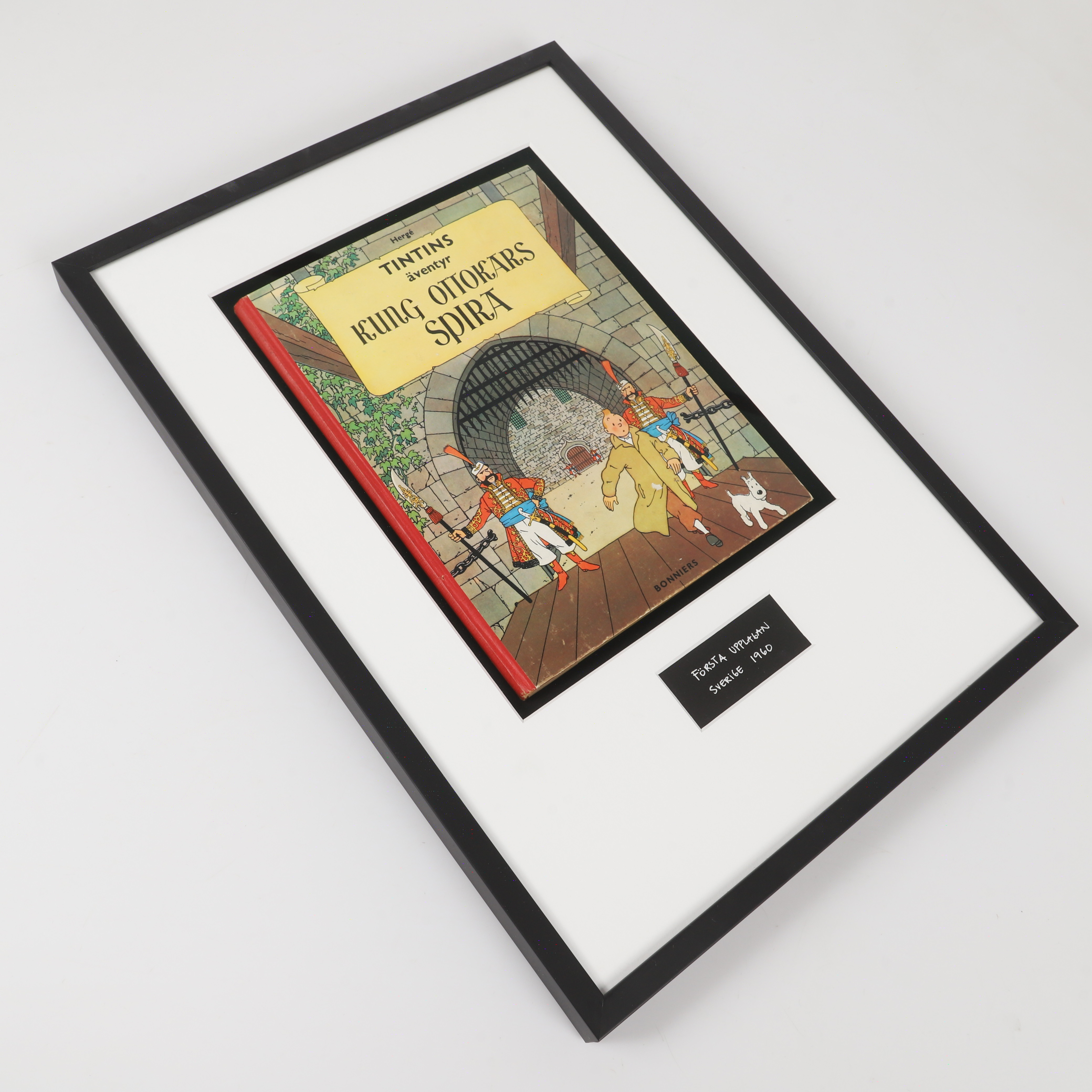 TINTIN, Seriealbum, "Kung Ottokars spira", första upplagan, Hergé, Sverige, 1960.