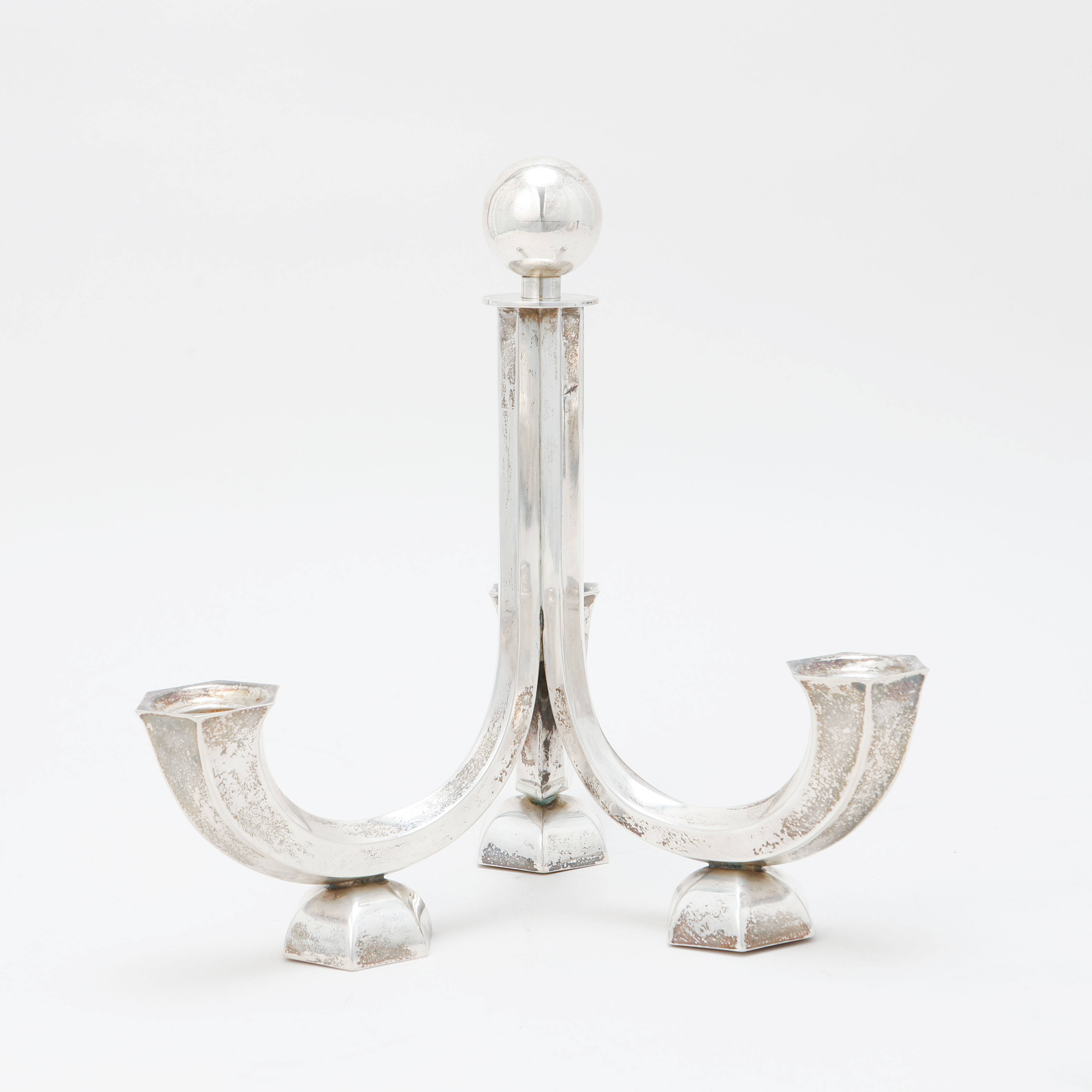 KANDELABER, silver, Wilkens & Söhne, 1920/30-tal. Vikt 375 gram.