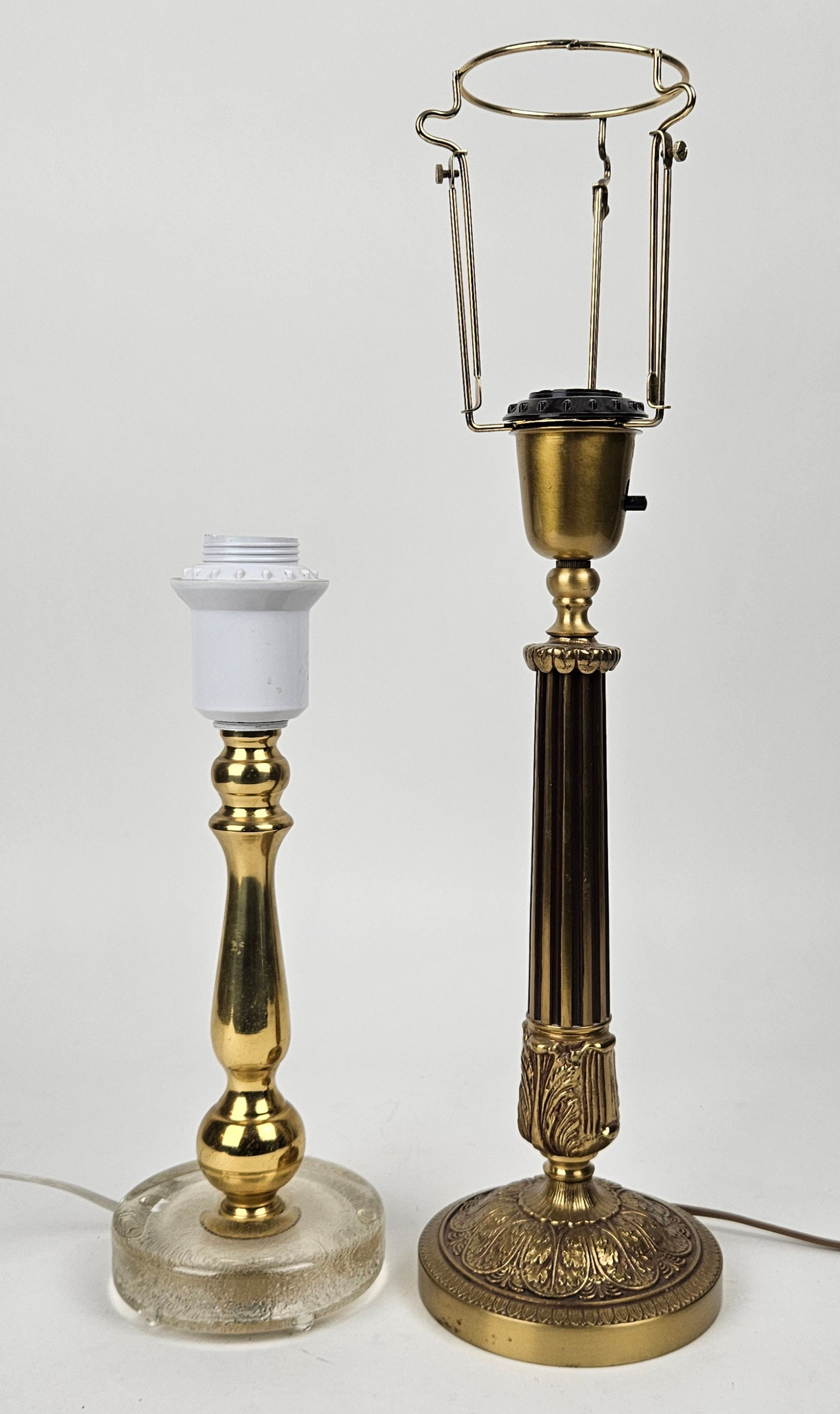 BORDSLAMPA, mässing och glas, Falkenbergs belysning, BORDSLAMPA, mässing, Einar Bäckström.