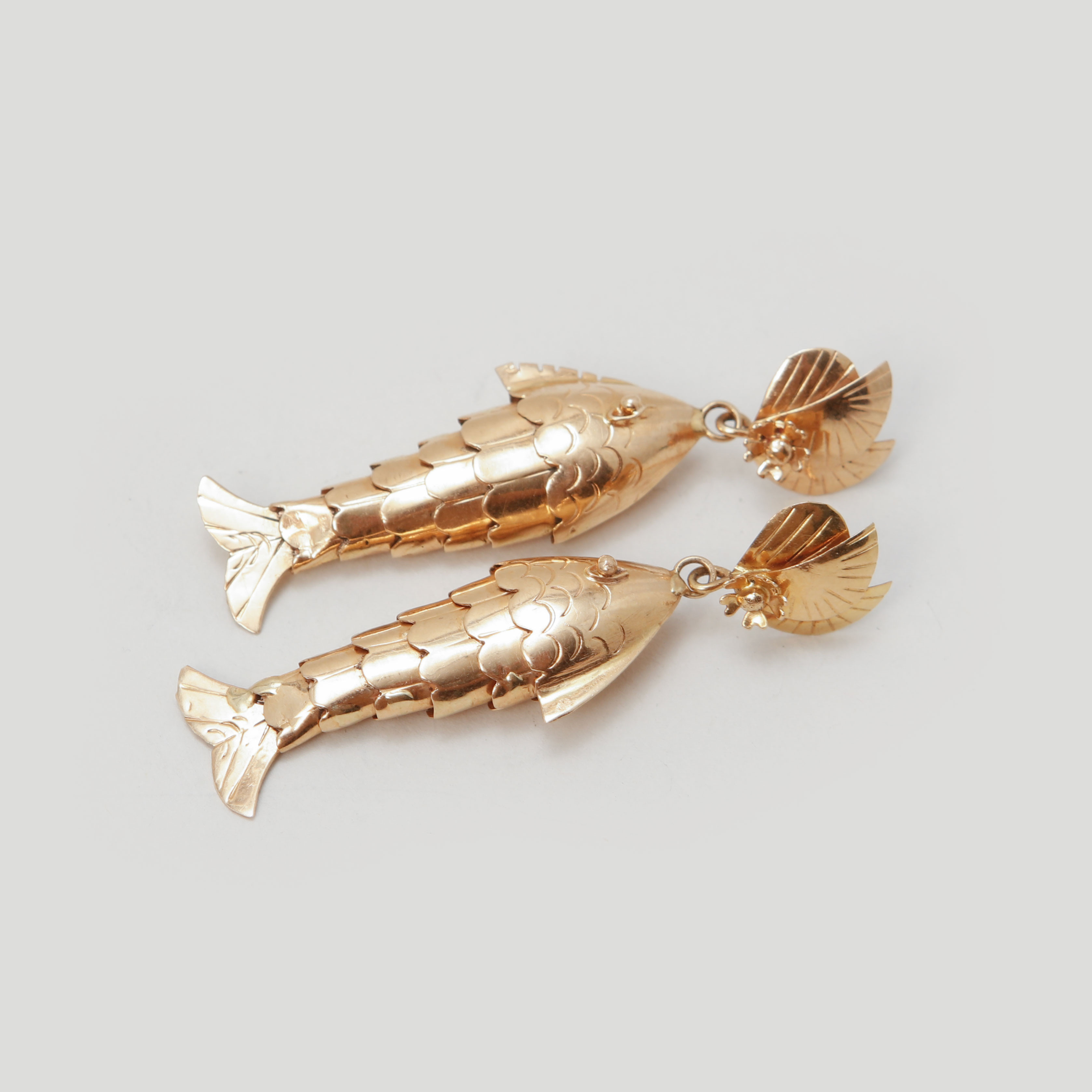 ÖRHÄNGEN, ett par, 18k guld, vikt ca 12 gram.