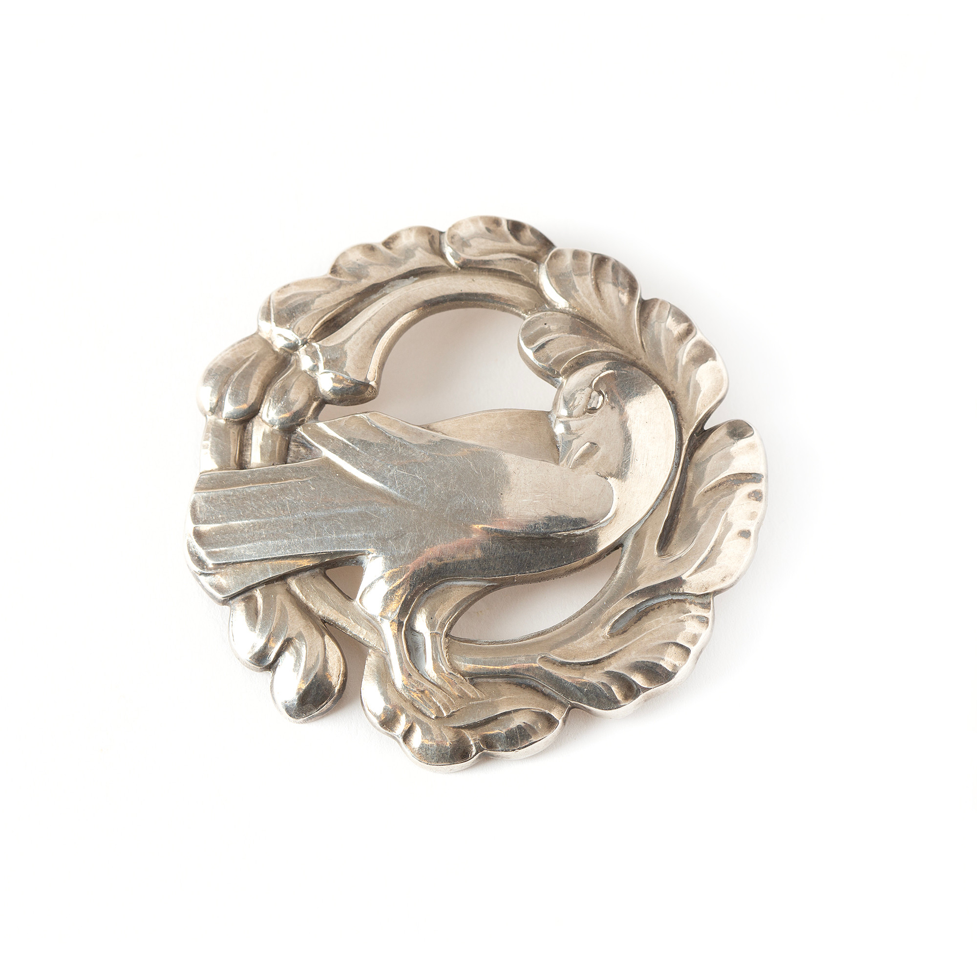 KRISTIAN MOHL-HANSEN, brosch, ” Duva” nr 70, sterlingsilver, Georg Jensen.