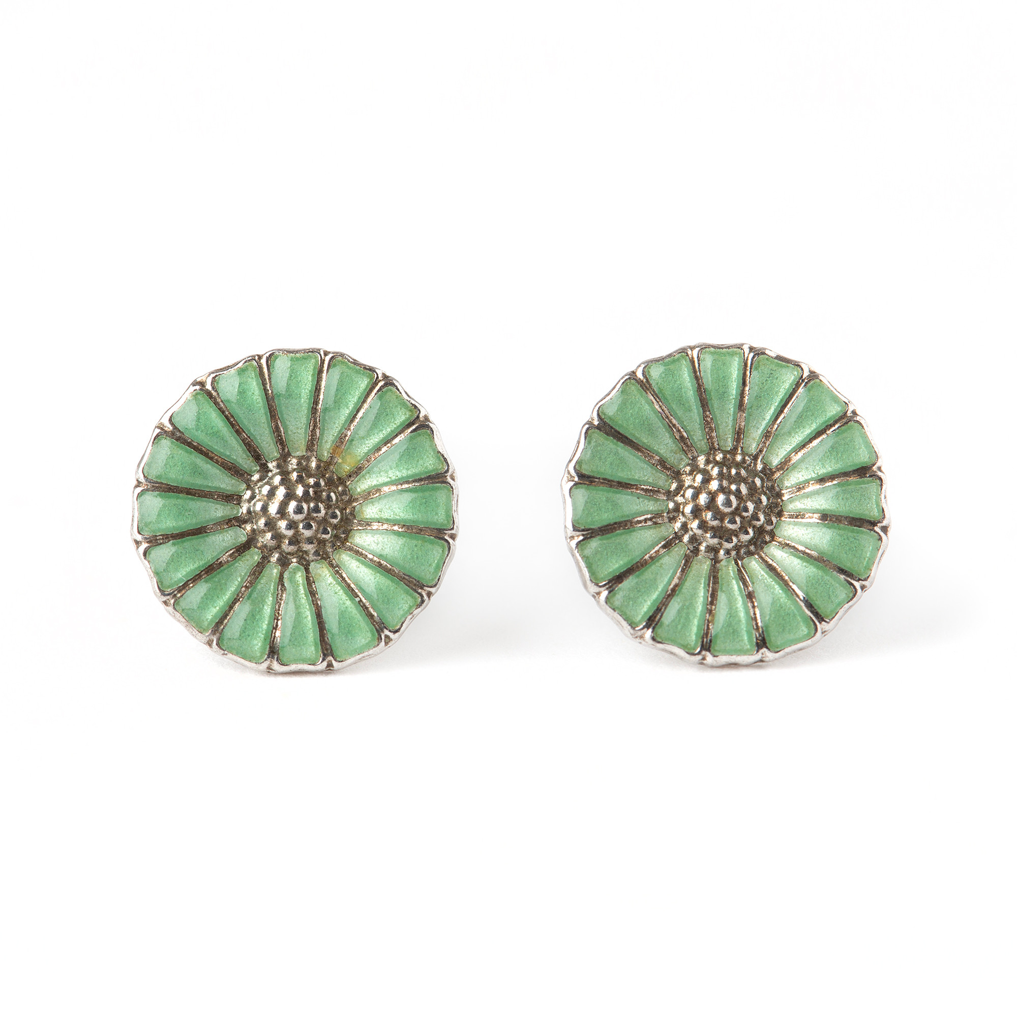 ÖRHÄNGEN, "Daisy" Georg Jensen, sterling silver och emalj.