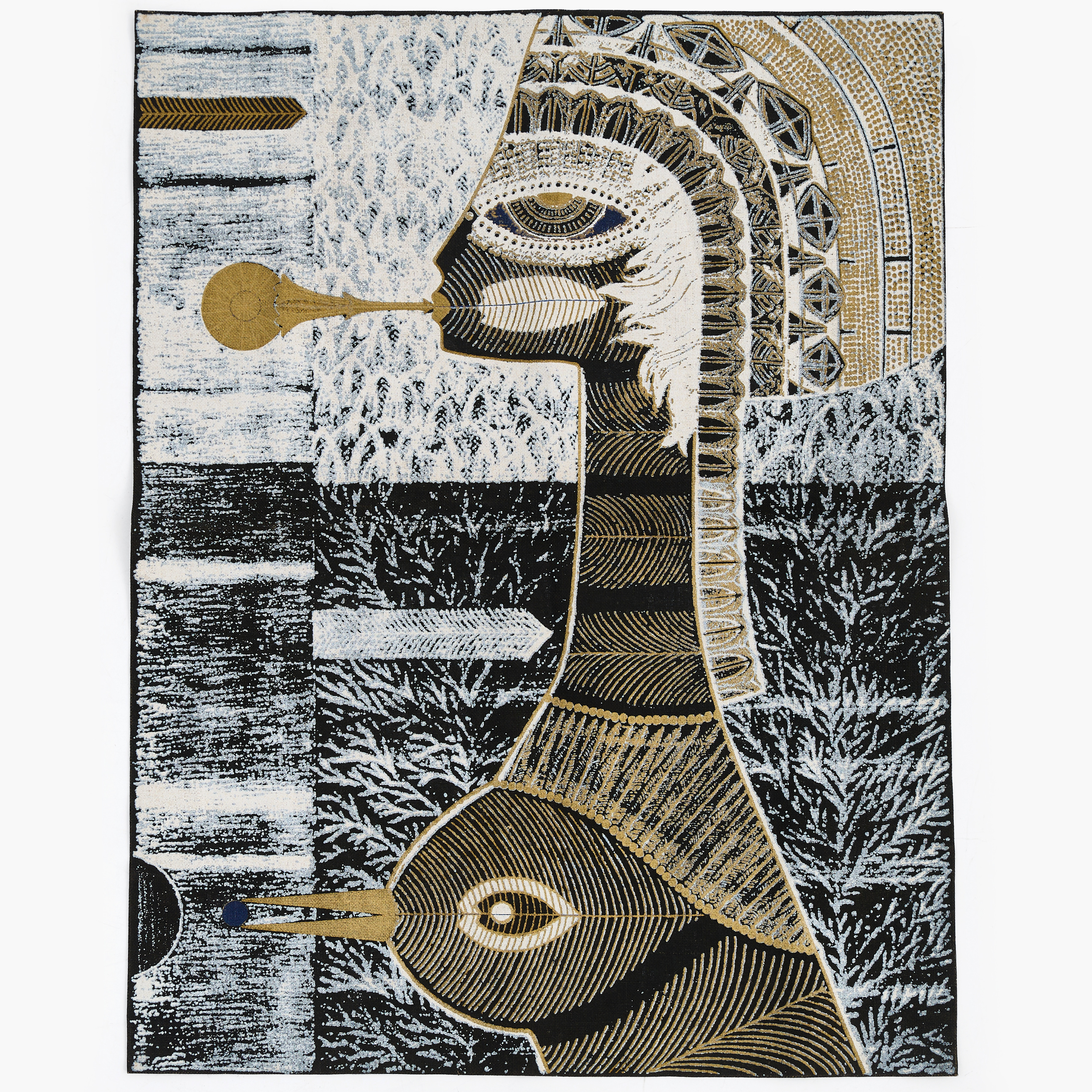 MAX WALTER SVANBERG (SVERIGE, 1912–1994). Figurkomposition, vävd textil.