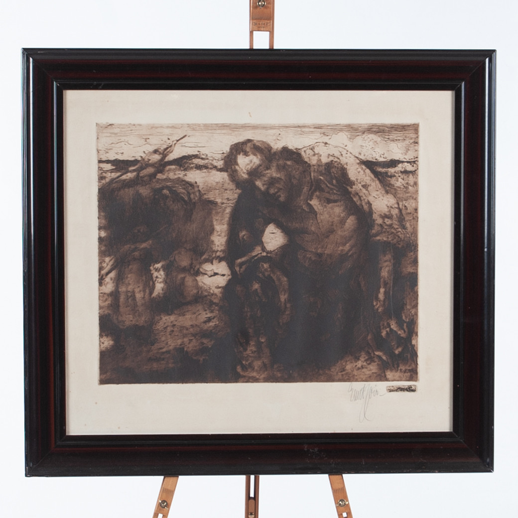 CARL EMIL ZOIR (1861–1936). Etsning, signerad i blyerts, med blindstämpel.