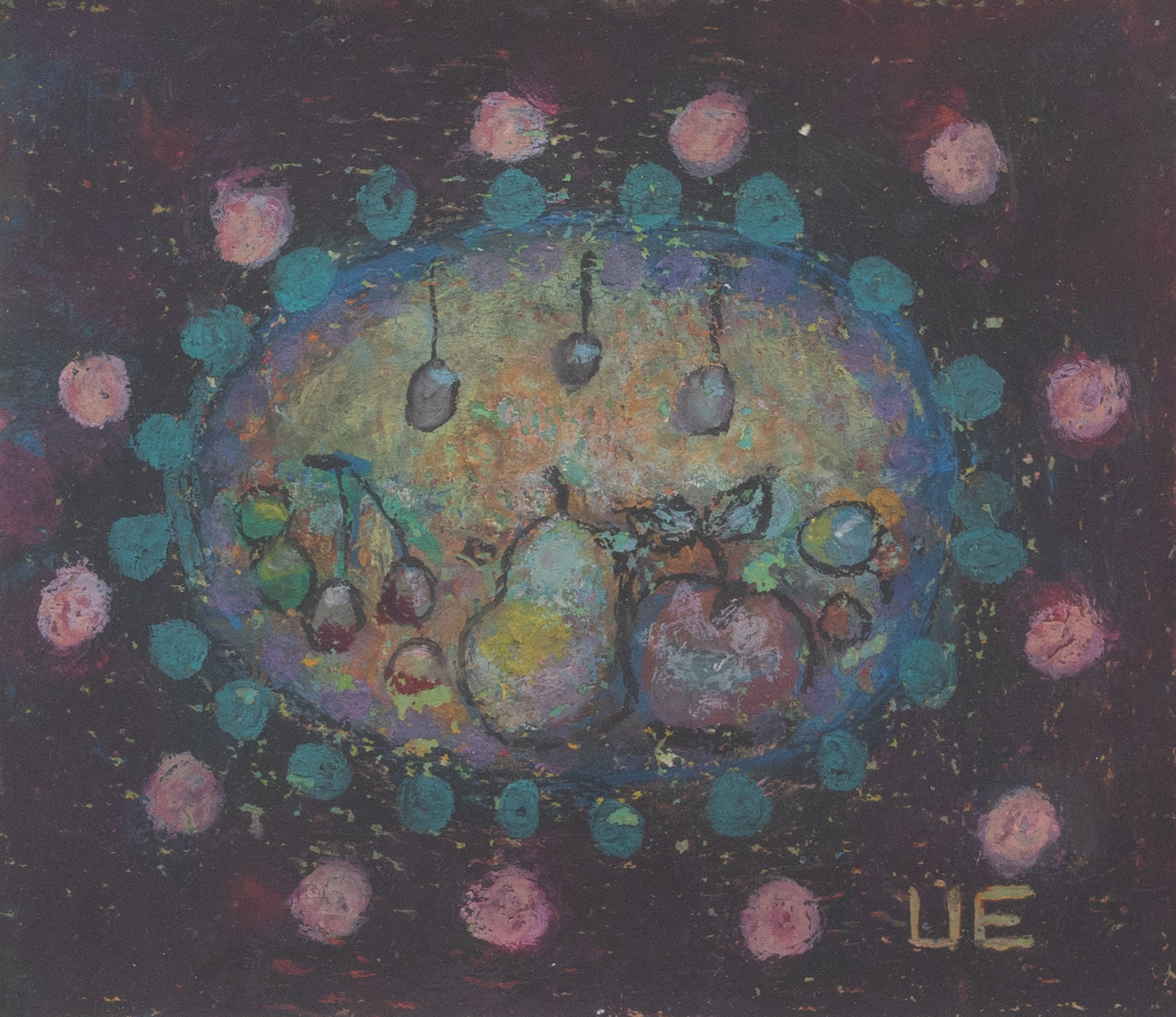 ULLA EKMAN-DAHLBÄCK (1924-2011). "Sommarfragment", krita, signerad.