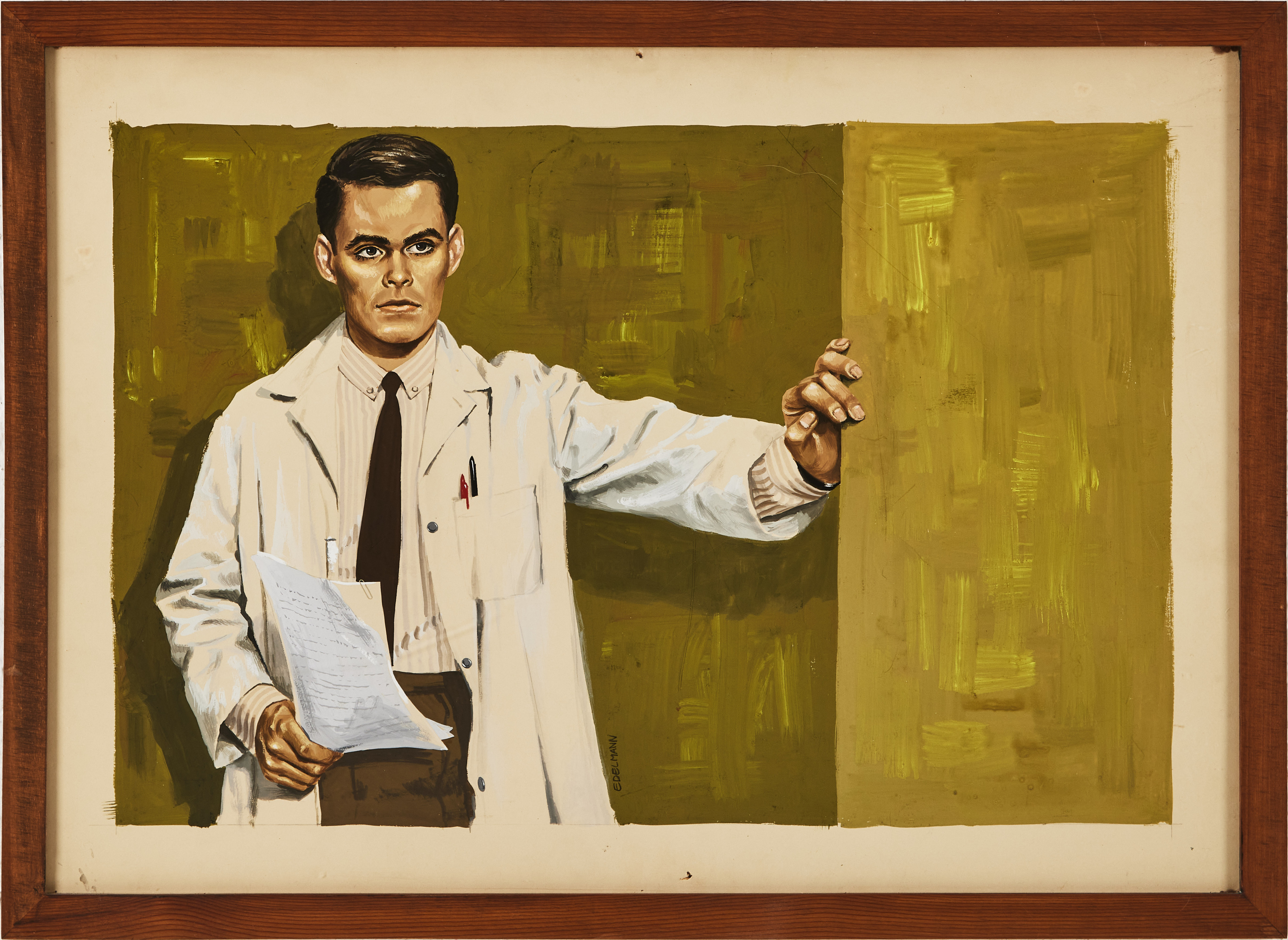 YRJÖ EDELMANN. "A short trip from the gold coast", gouache på papper, signerad.