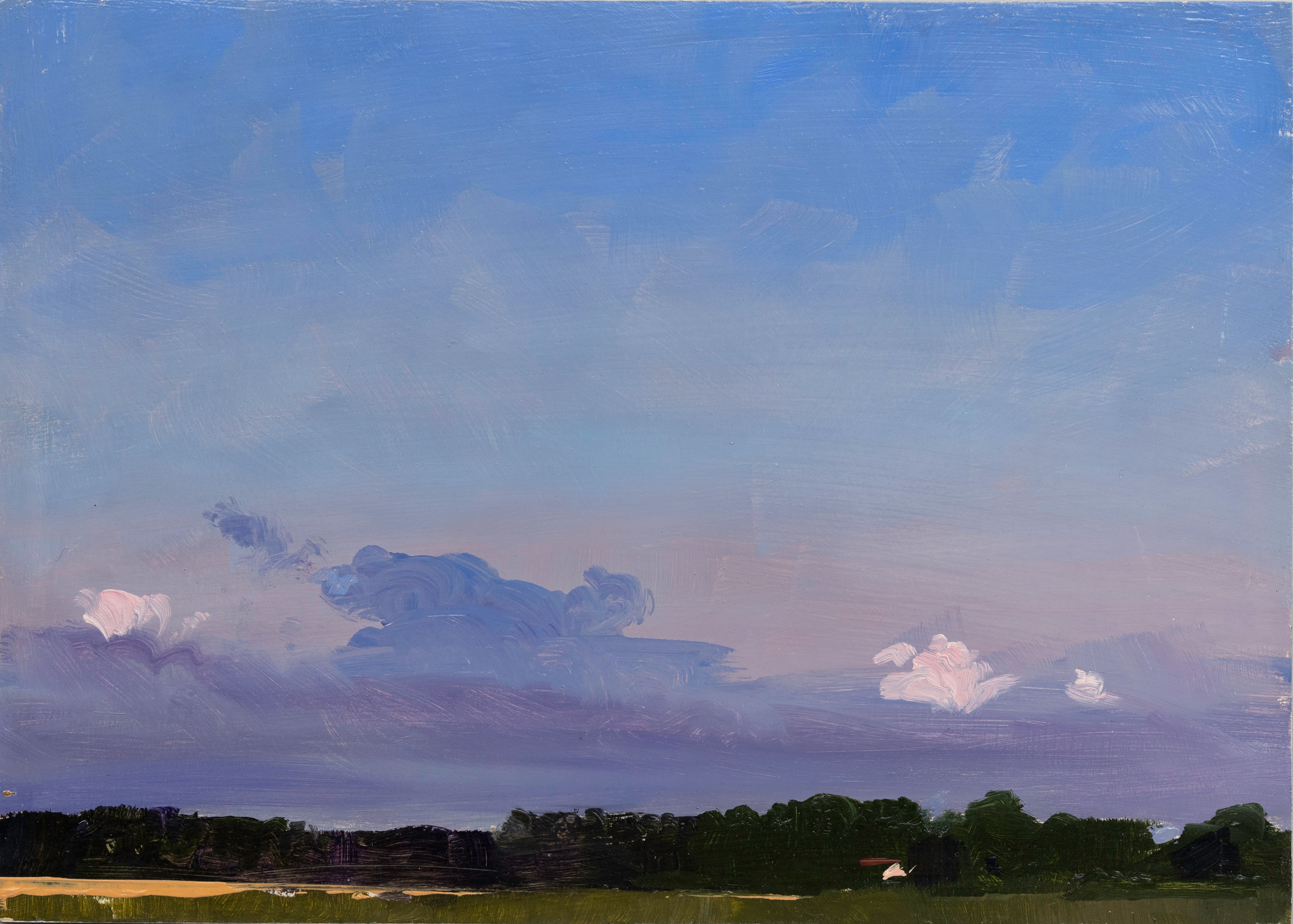 ANDERS GUDMUNDSON ( 1966-). "Mästerby", olja på pannå, signerad och daterad à tergo, 2021.