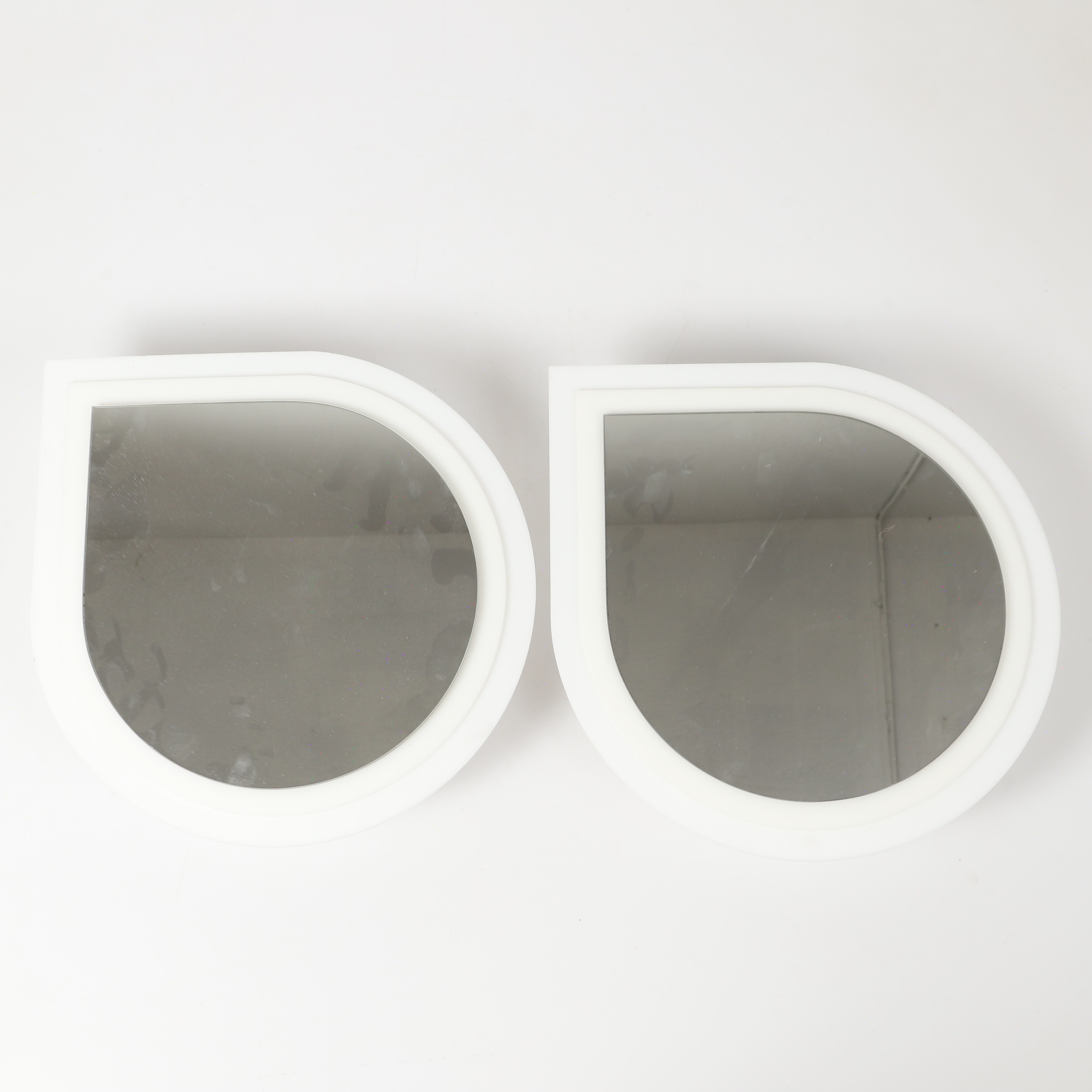 VÄGGLAMPOR MED SPEGEL, 1 par, plast/glas.