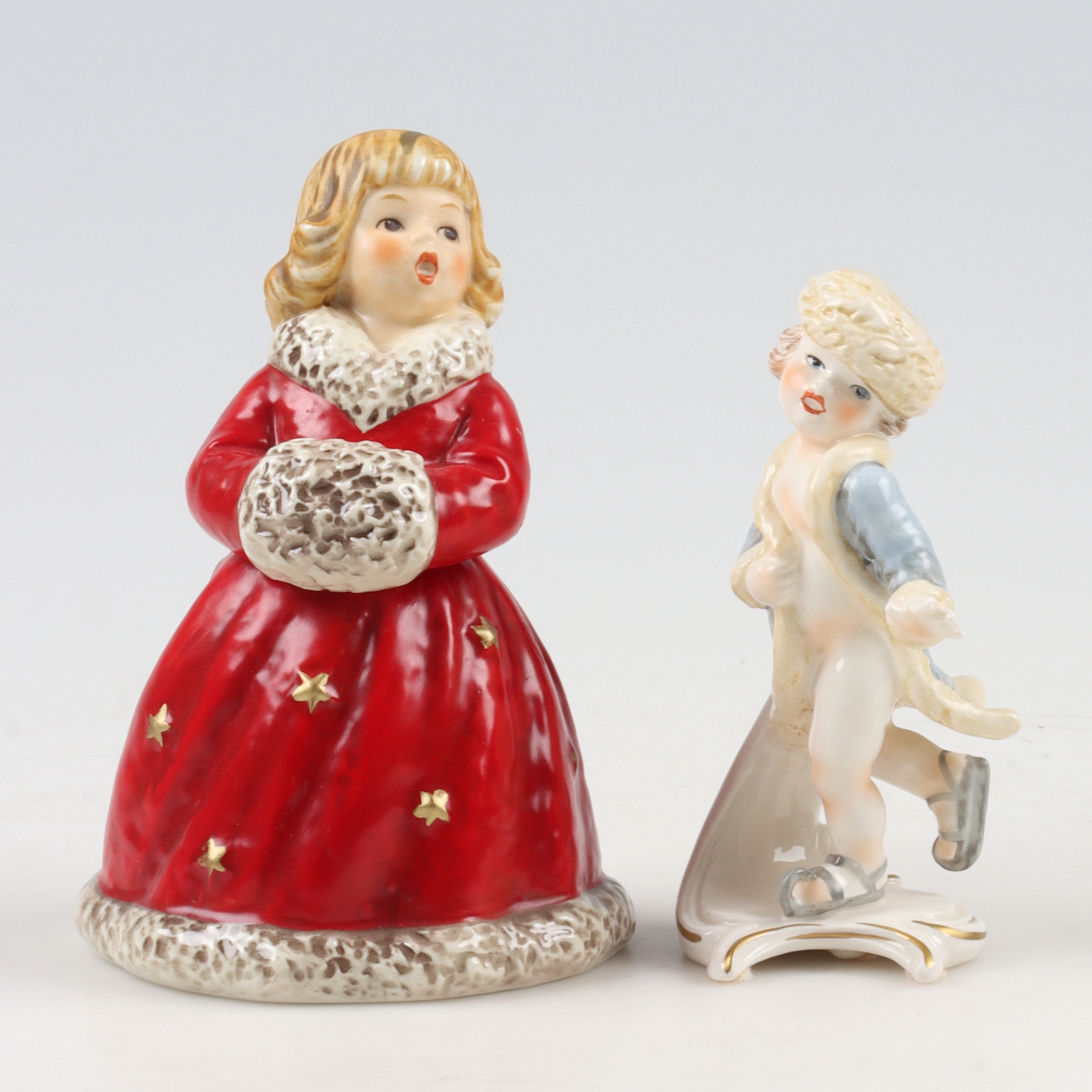 FIGURINER, 2 st, porslin, Goebel. Tyskland. 1900-tal.