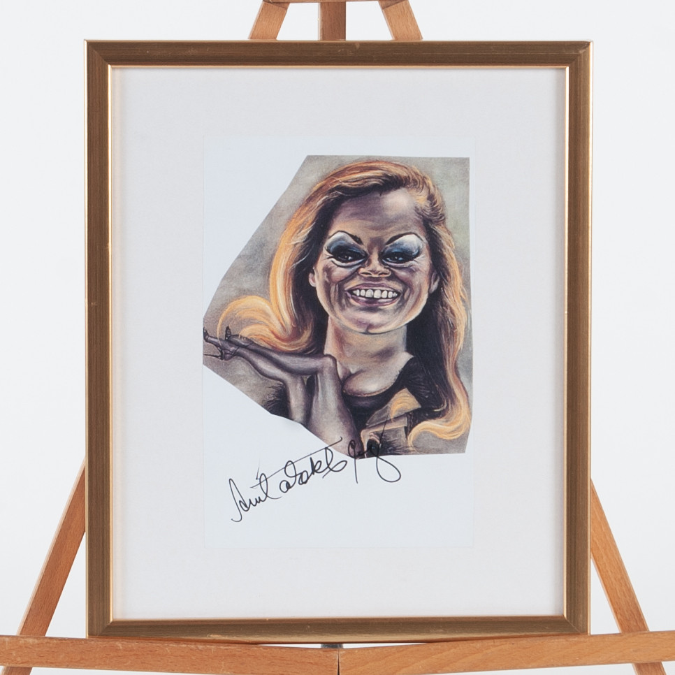 AUTOGRAFER, 2 stycken, Anita Ekberg och Anthony Steel.