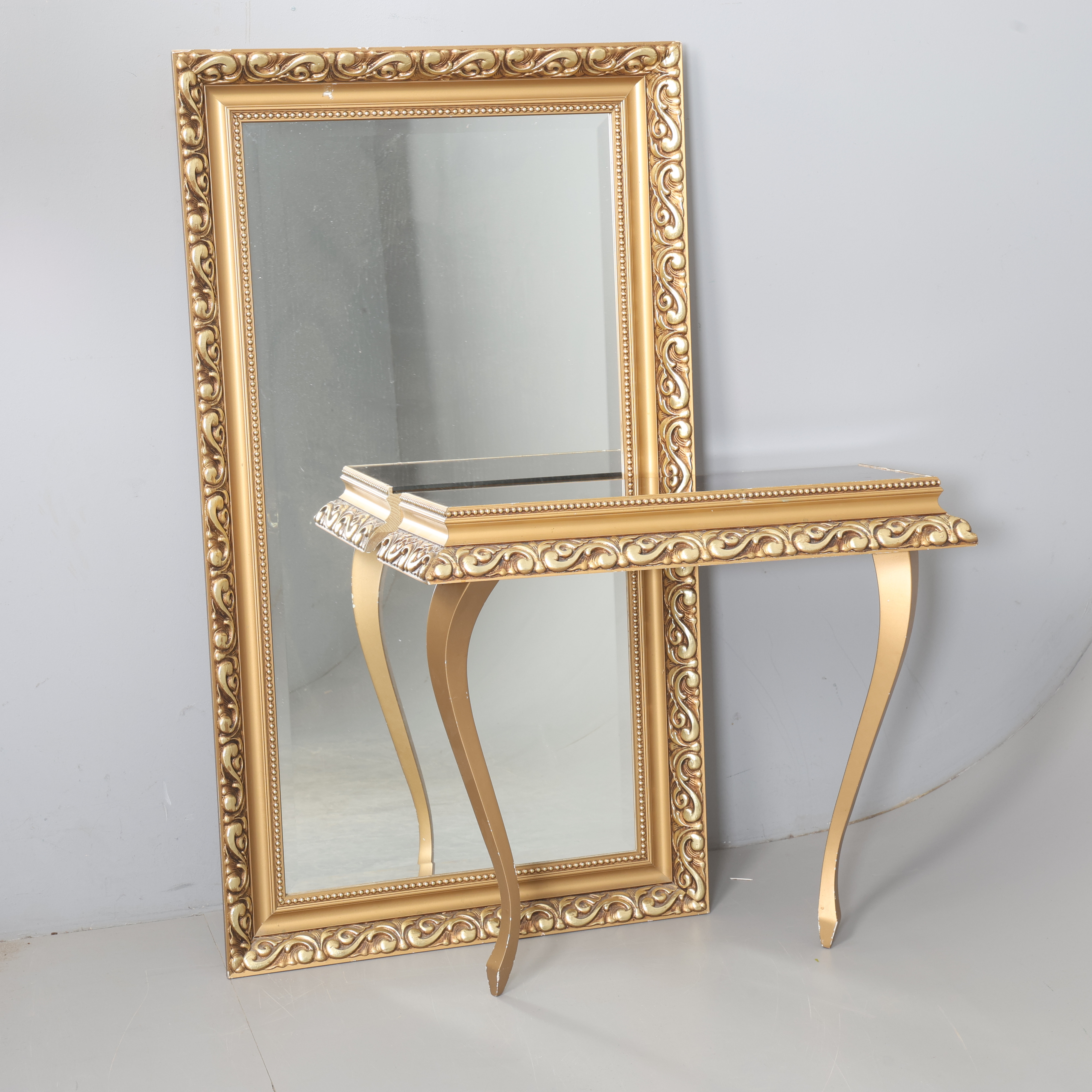 KONSOLLBORD med spegel, rokoko-stil.