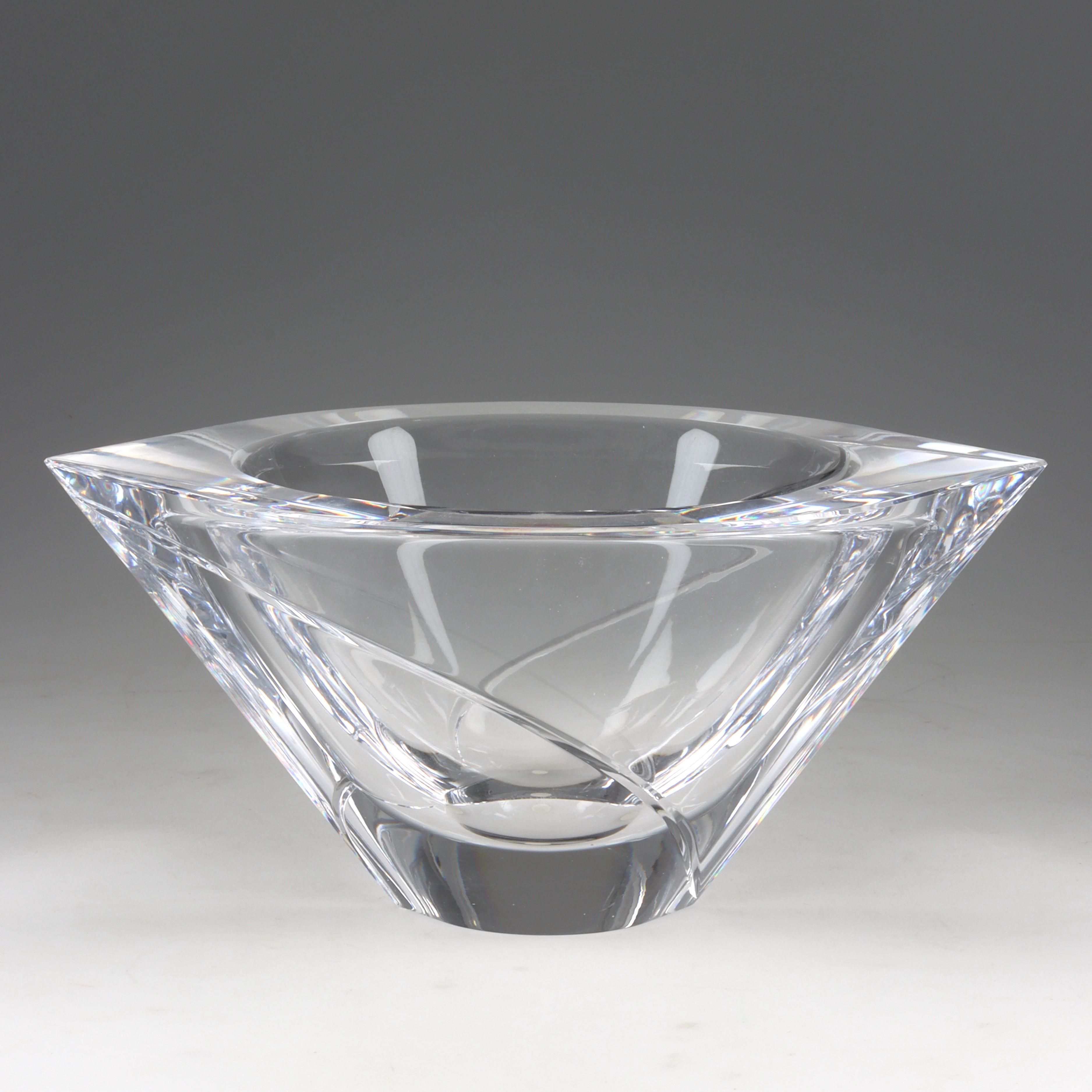 JAN JOHANSSON. Skål, glas, "Marin", Orrefors. 1900-tal.