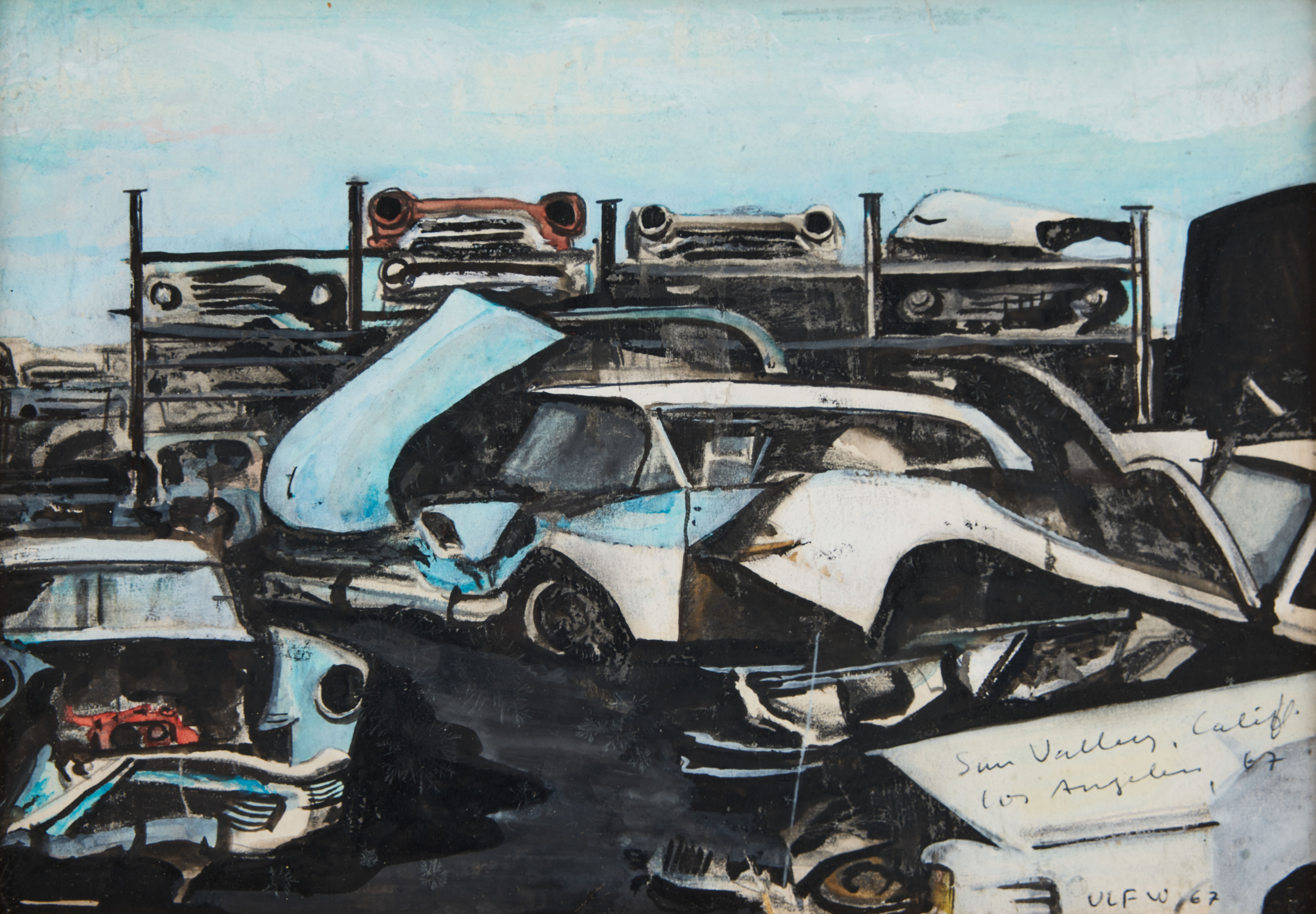 ULF WAHLBERG (1938-2014). Bilvrak - Sun Valley, Los Angeles, California, 1967.