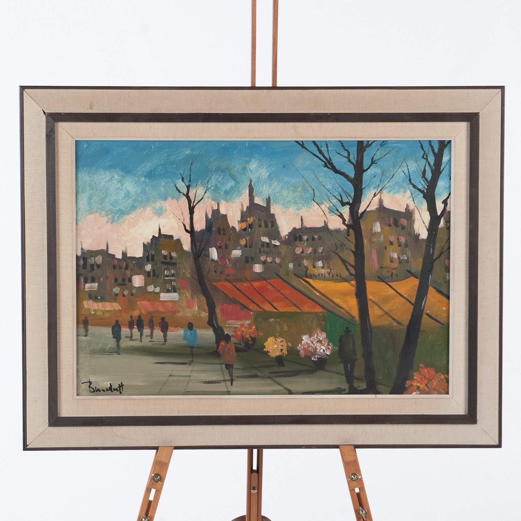 OIDENTIFIERAD KONSTNÄR. Olja på duk, motiv från Paris.