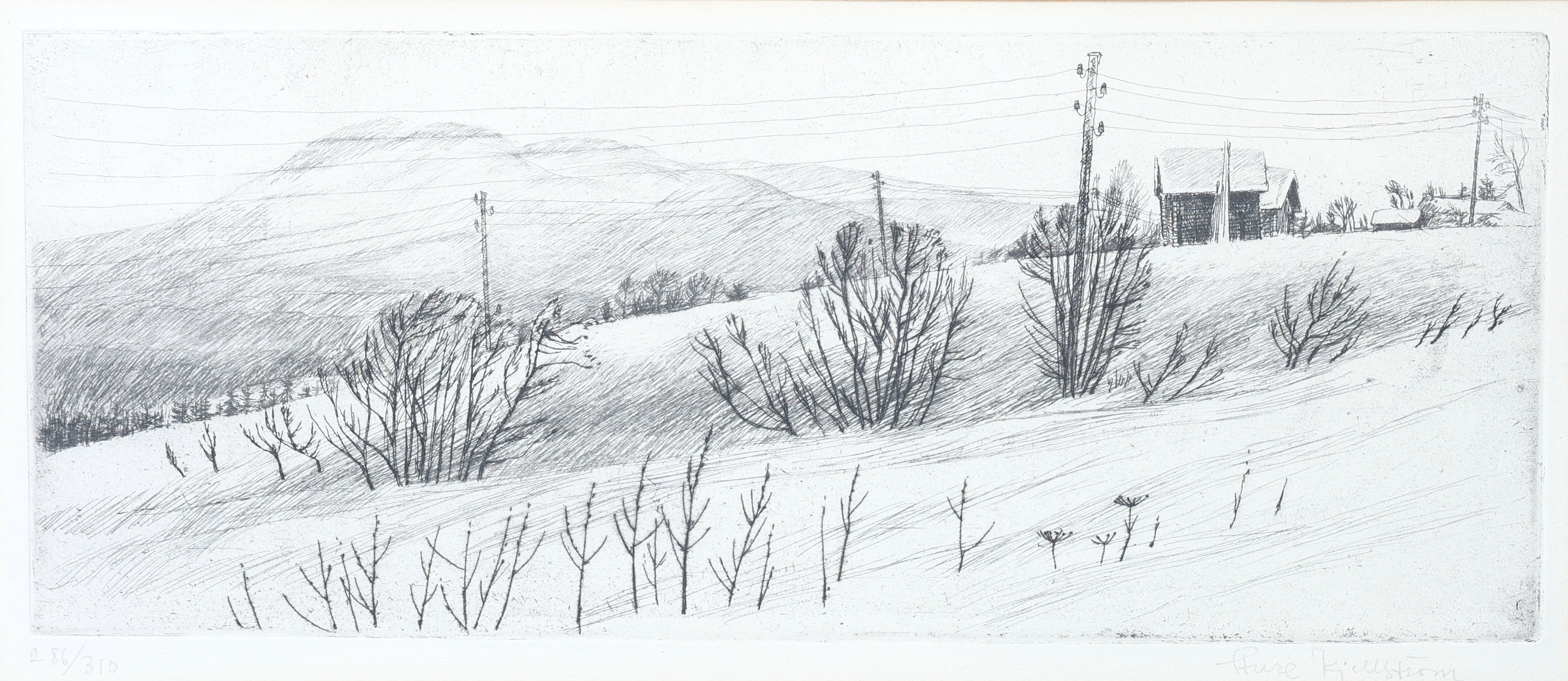 STURE KJELLSTRÖM. Etsning, signerad, numrerad 286/310.