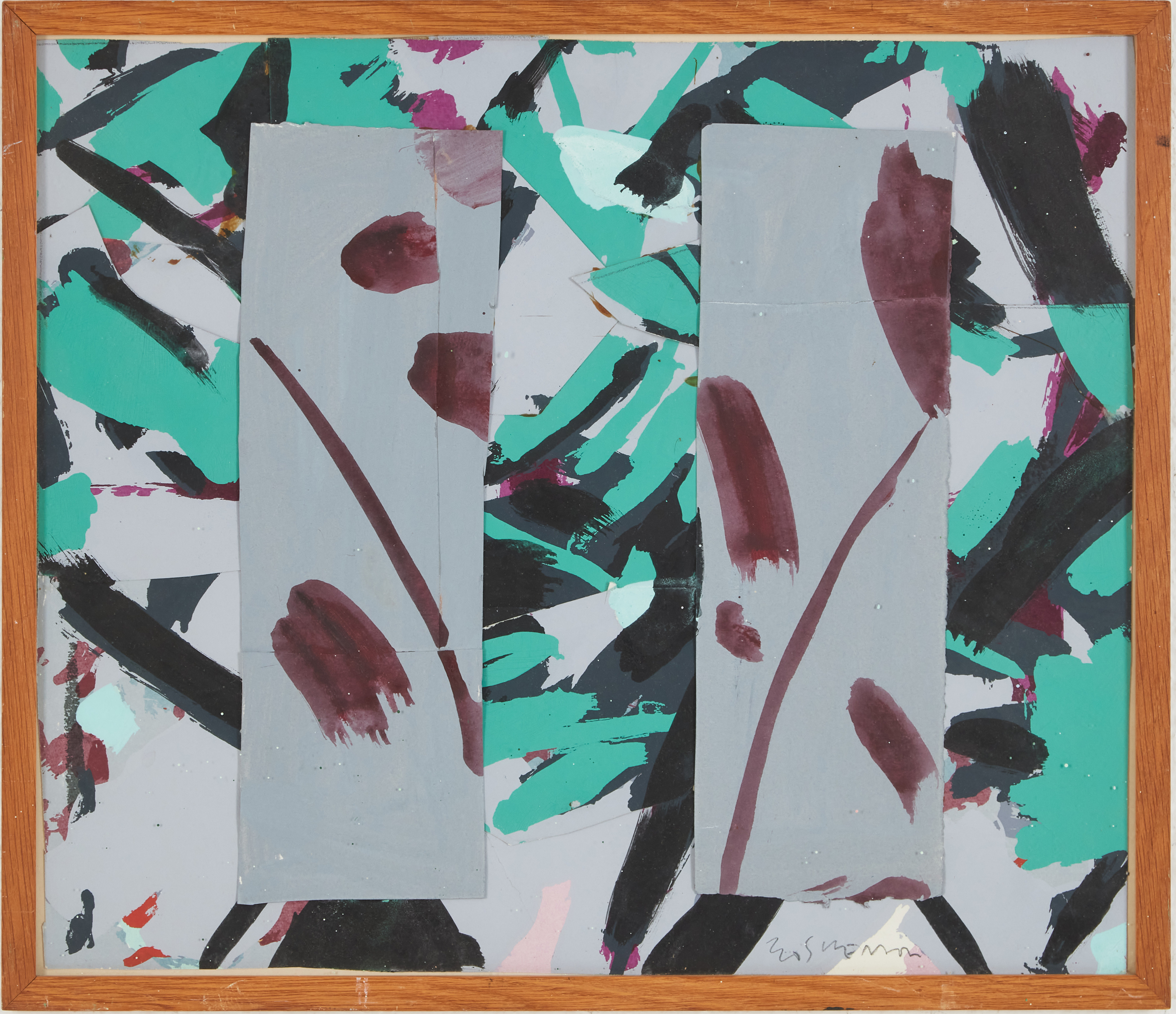 BO SWENSON (1932-2022). Komposition, kollage, signerad.