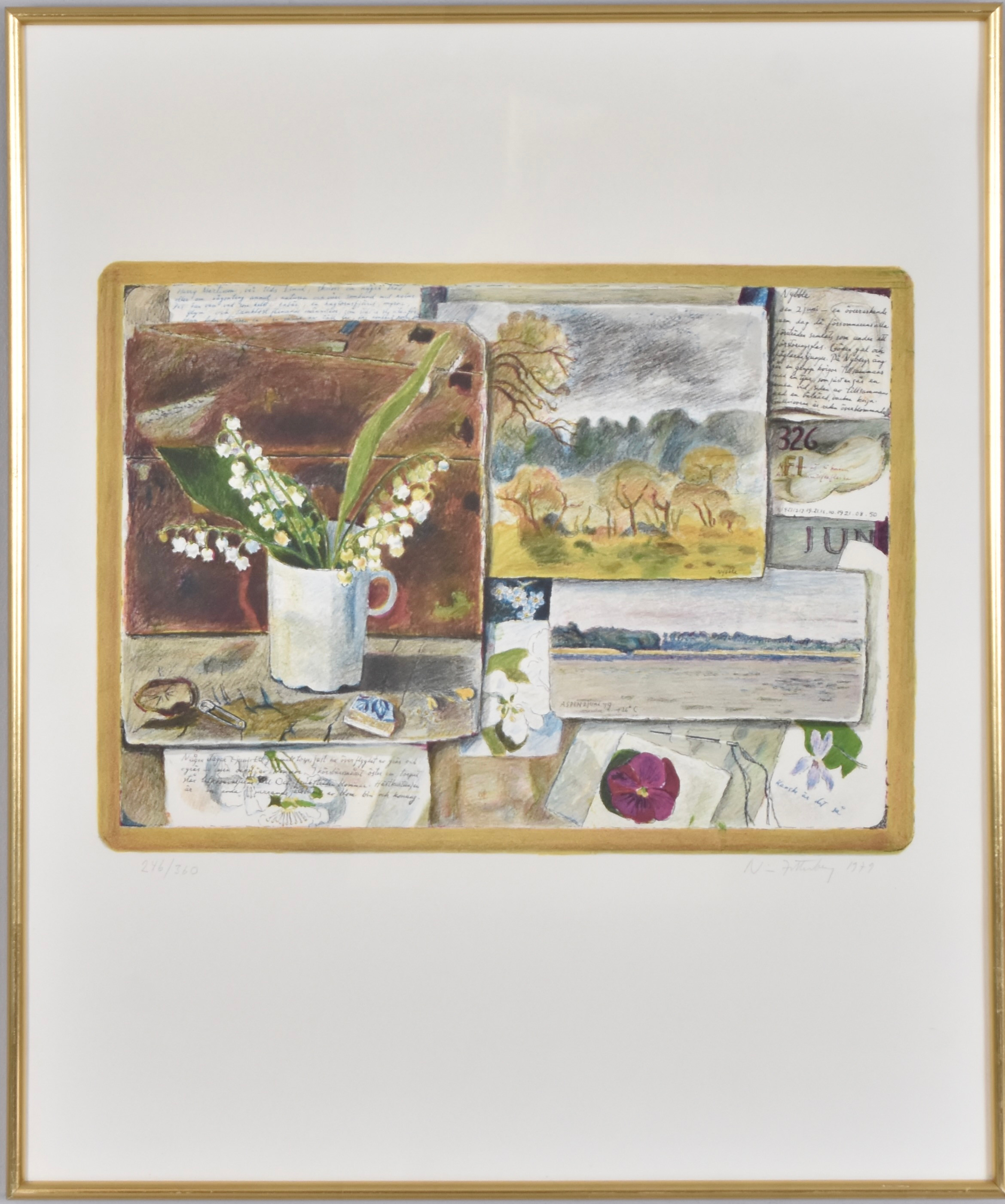 NISSE ZETTERBERG. Färglitografi.