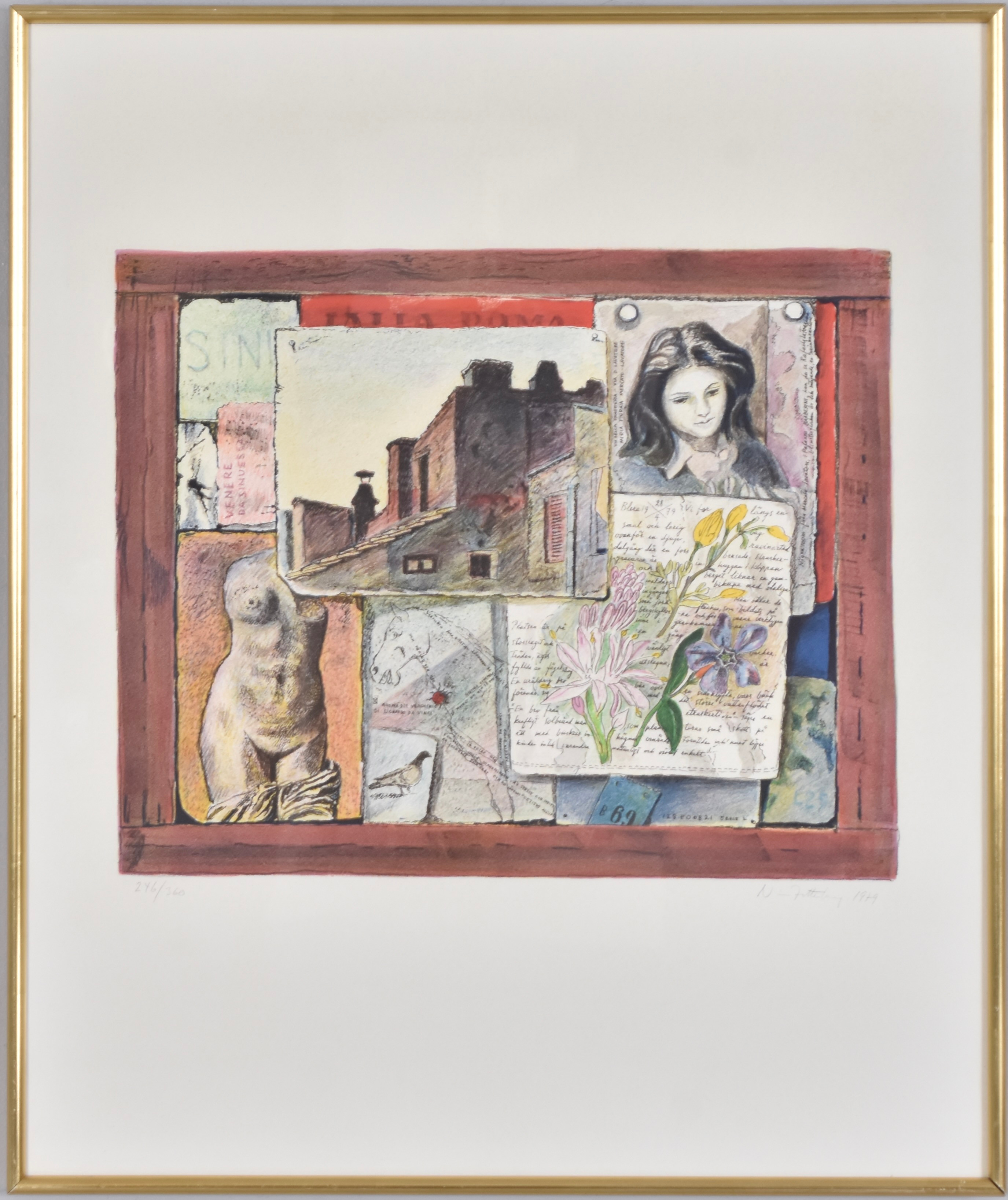 NISSE ZETTERBERG. Färglitografi.