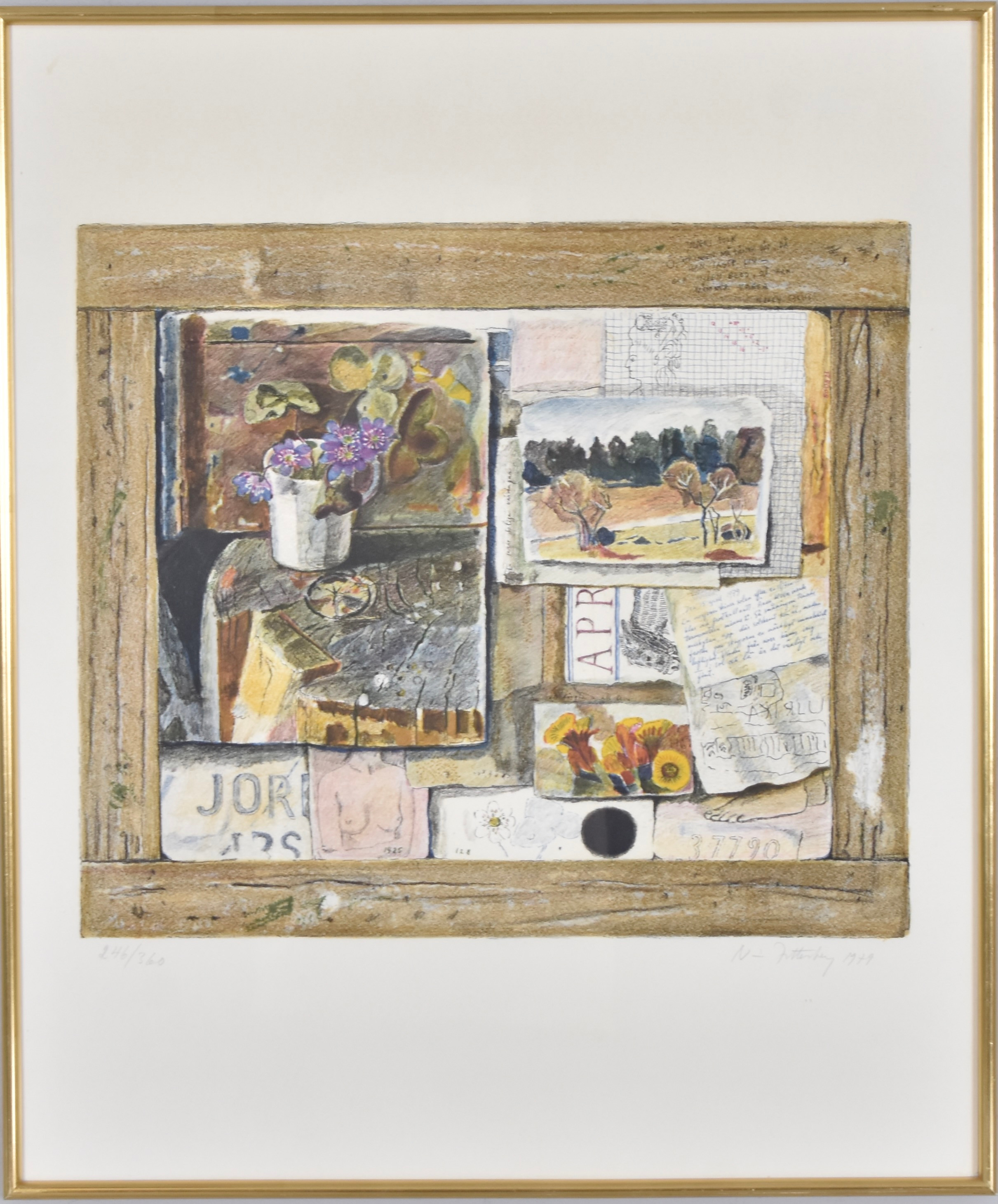 NISSE ZETTERBERG. Färglitografi.