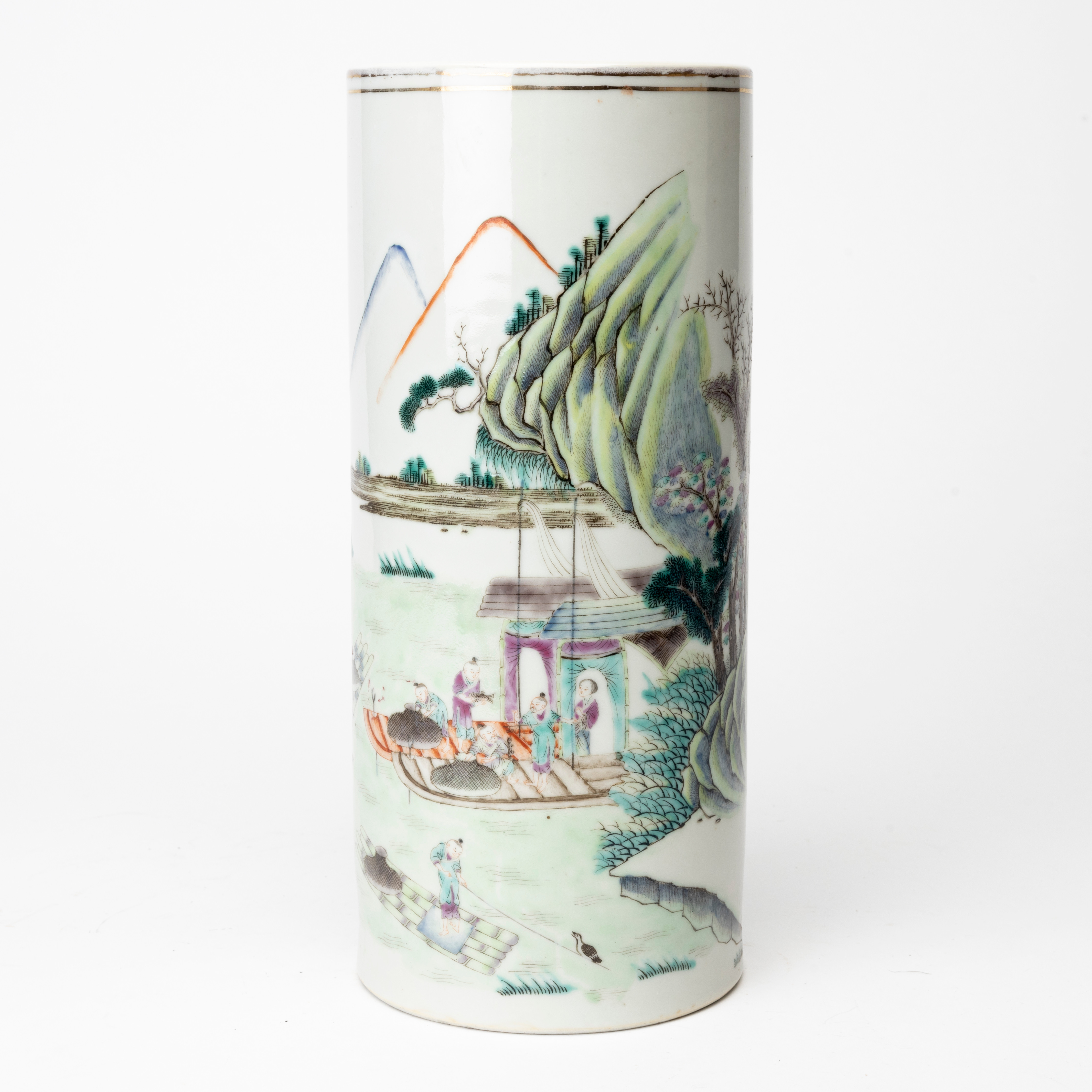 PENSELVAS, s.k. "Brushpot", porslin, Kina, 1900-talets första hälft.