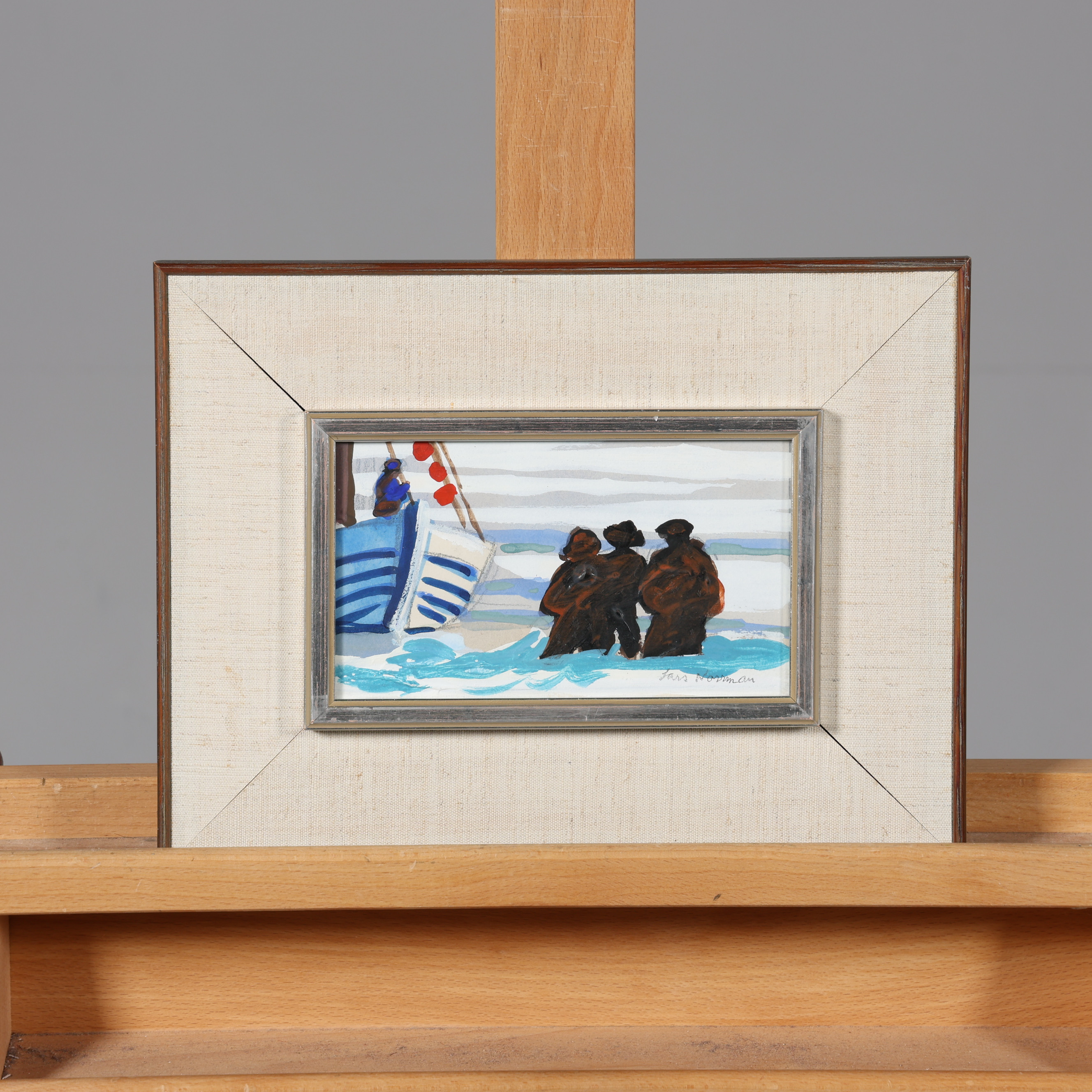 LARS NORRMAN. AKVARELL, signerad.