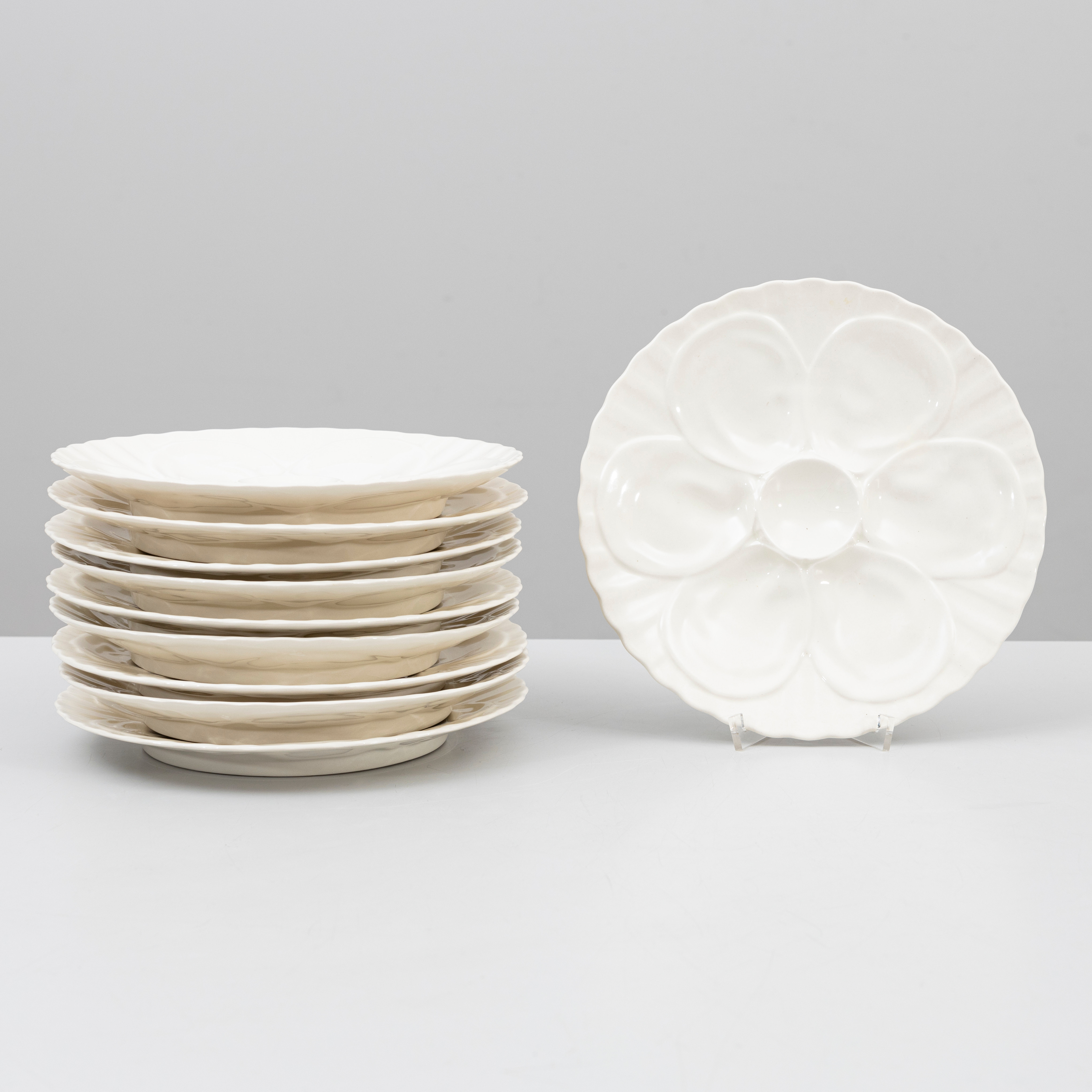 OSTRONTALLRIKAR, 10 st, flintgods, Crown Devon, England.