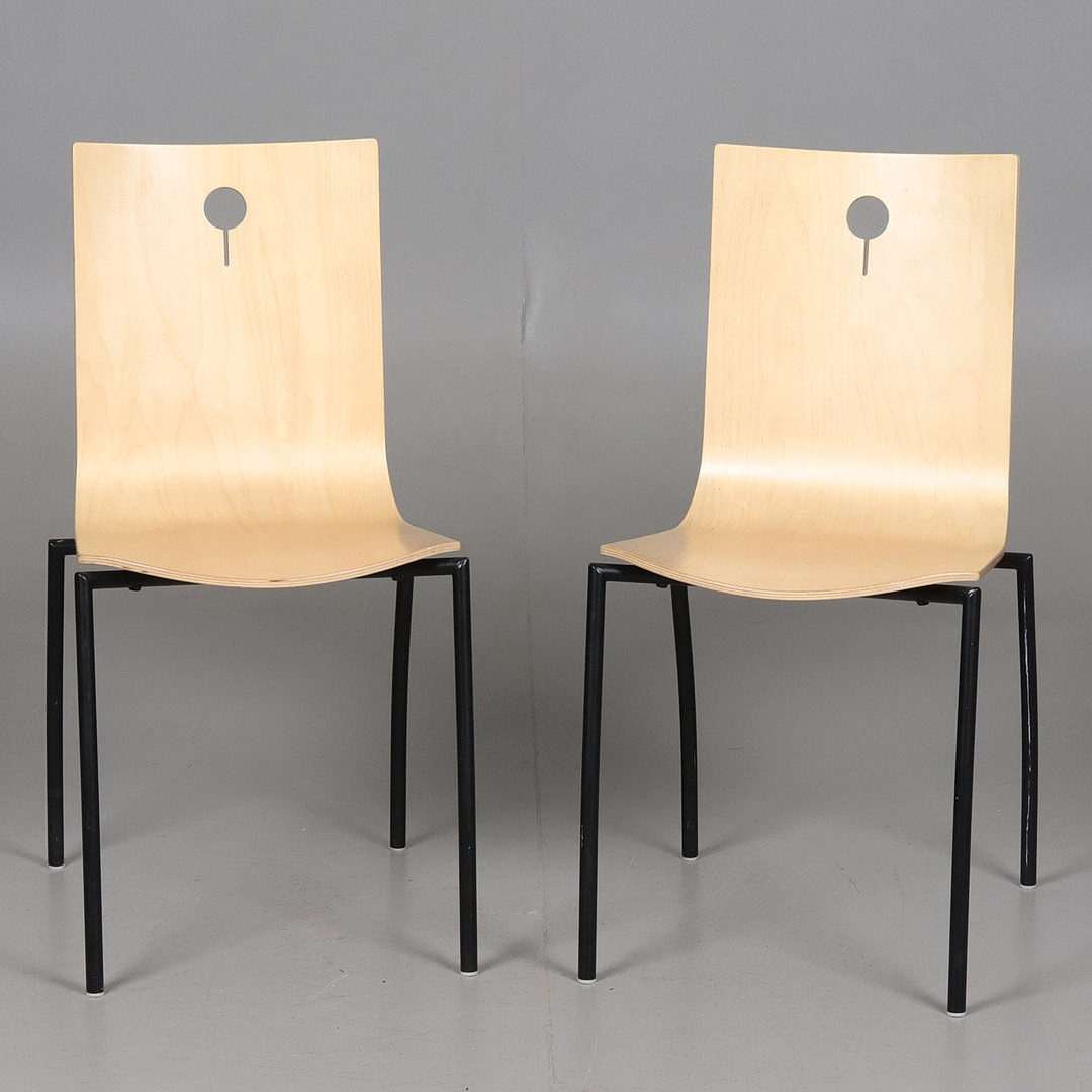 STOLAR, ett par, böjträ, björk, Kinnarp.