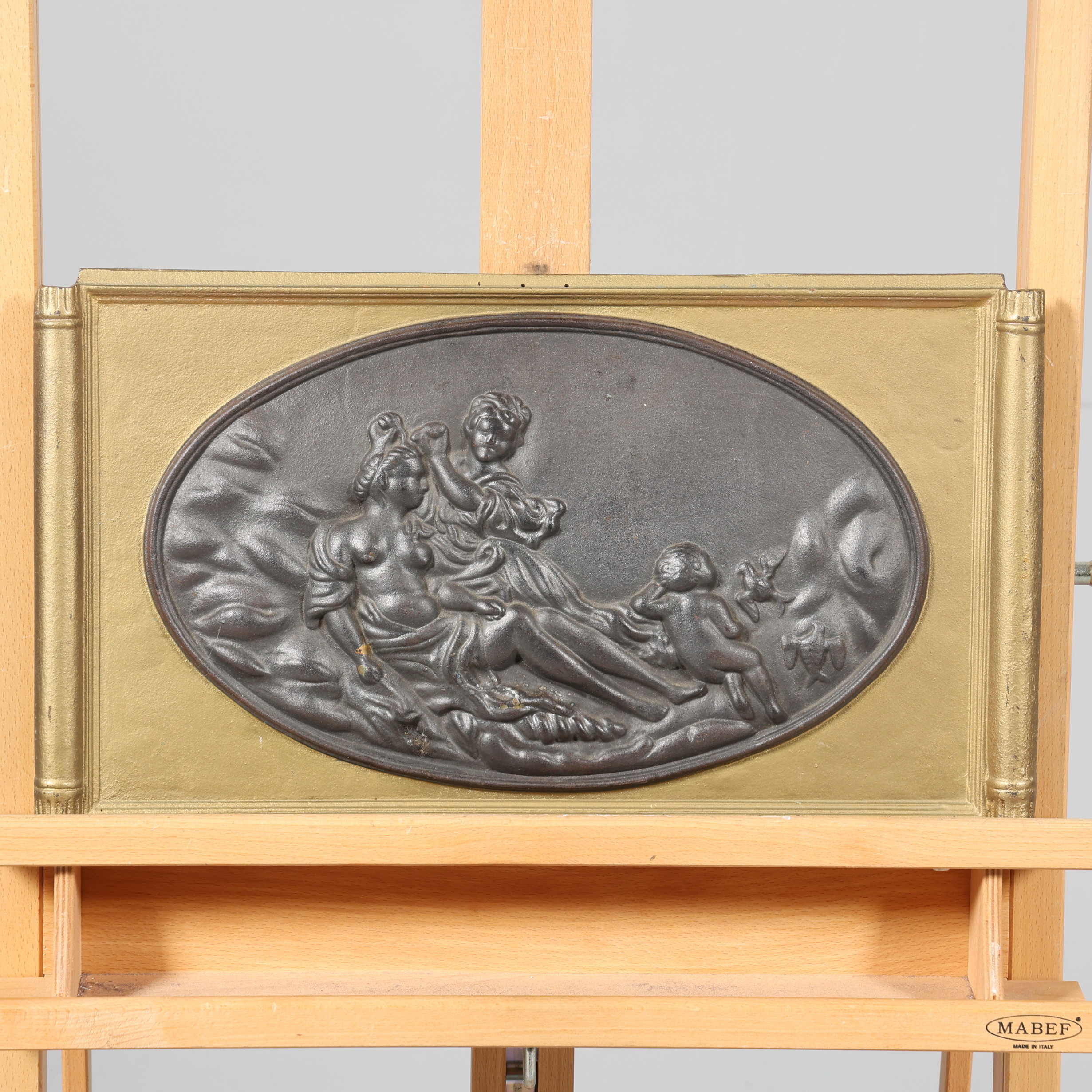 SÄTTUGNSPLATTA, gjutjärn, delvis bemålad.