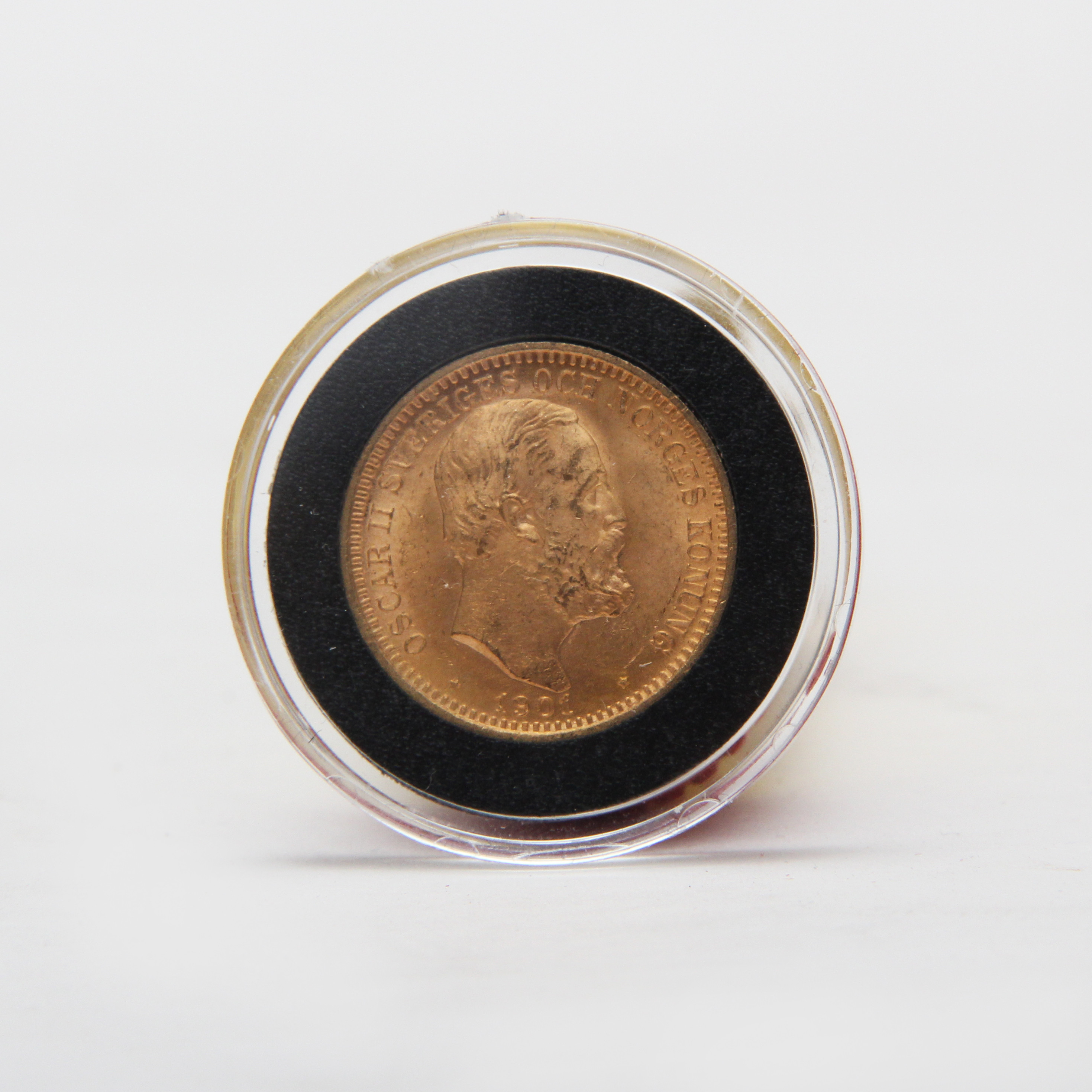 GULDMYNT, 20 Kronor, 21,6 k, Oscar II, 1901.