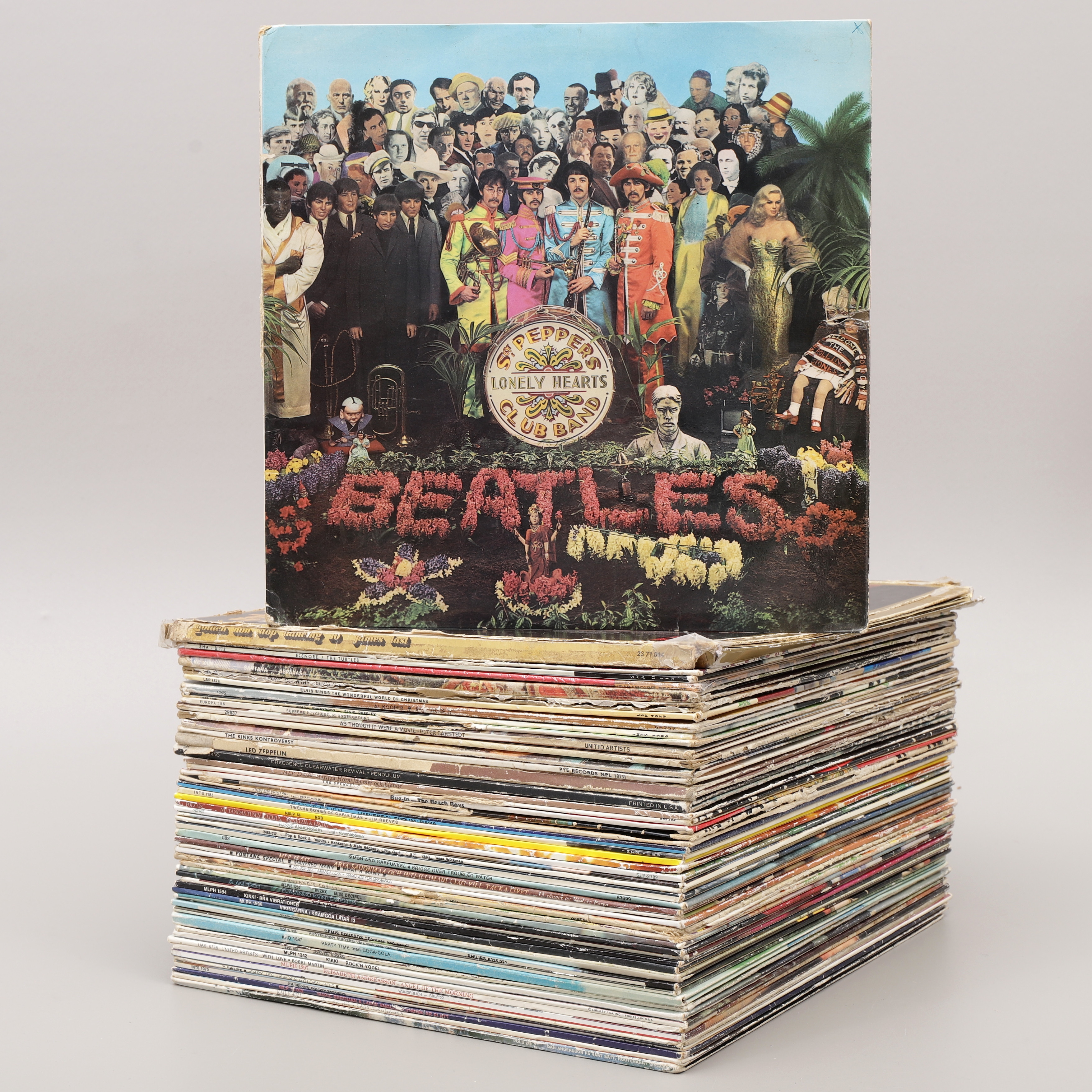 LP-SKIVOR, ca 55 st vinylskivor, 1900-talets andra hälft.