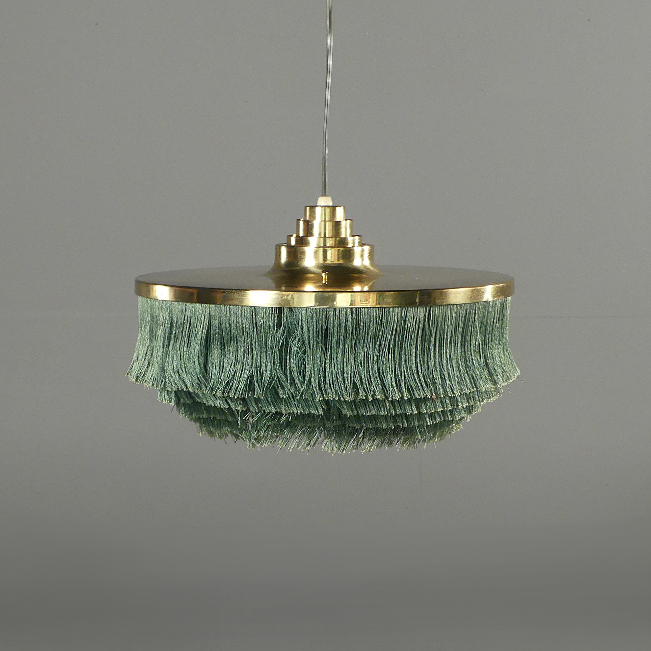 HANS-AGNE JAKOBSSON. taklampa med fransar, AB Markaryd, 1960/70-tal.