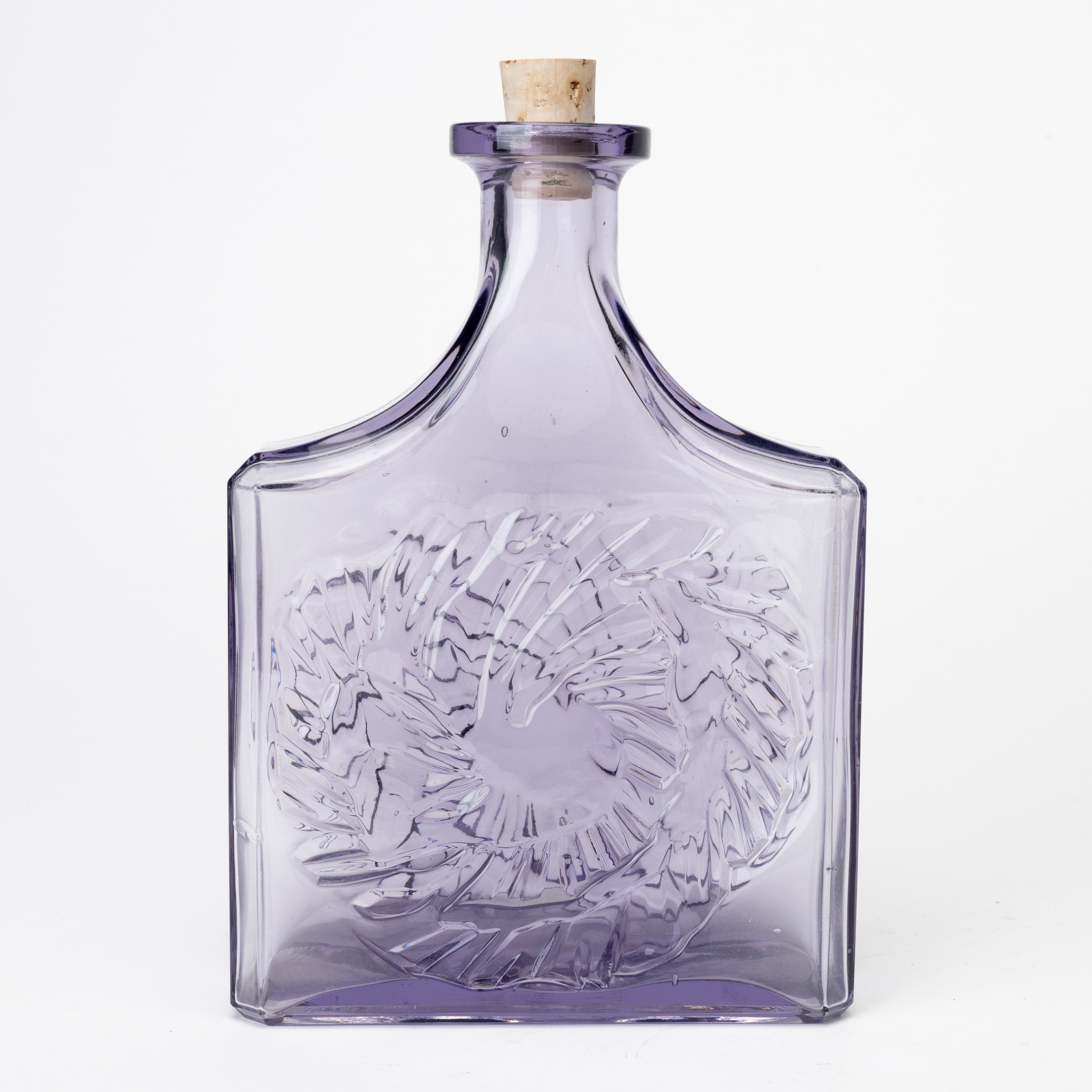 EERO RISLAKKI. Flaska/karaff, glas, Mäntyharjun Lasi, Finland, omärkt.