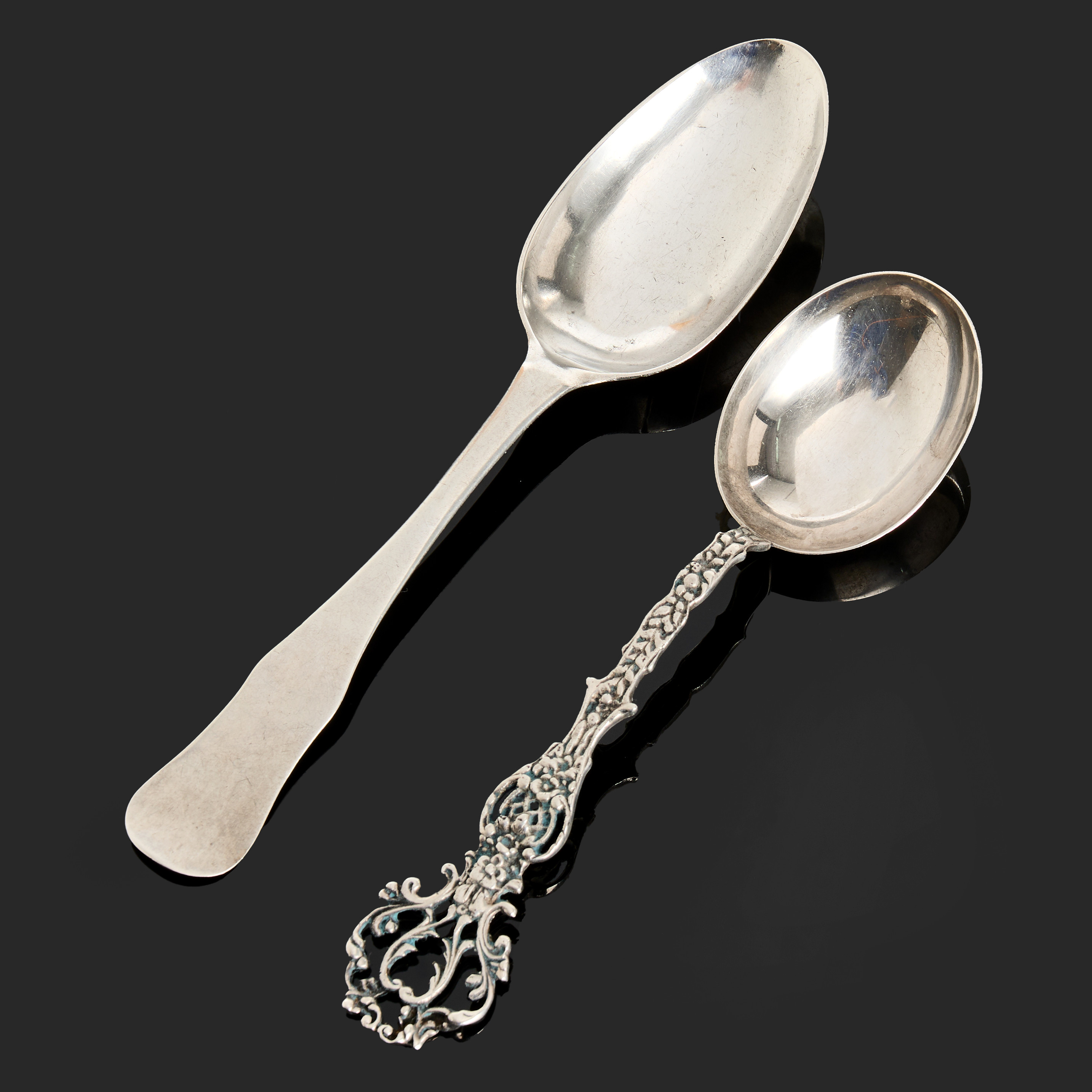 MATSKED, KOMPOTTSKED, silver, stämplade Seseman Arboga 1791 resp. otydliga svenska stämplar, 1800-tal.