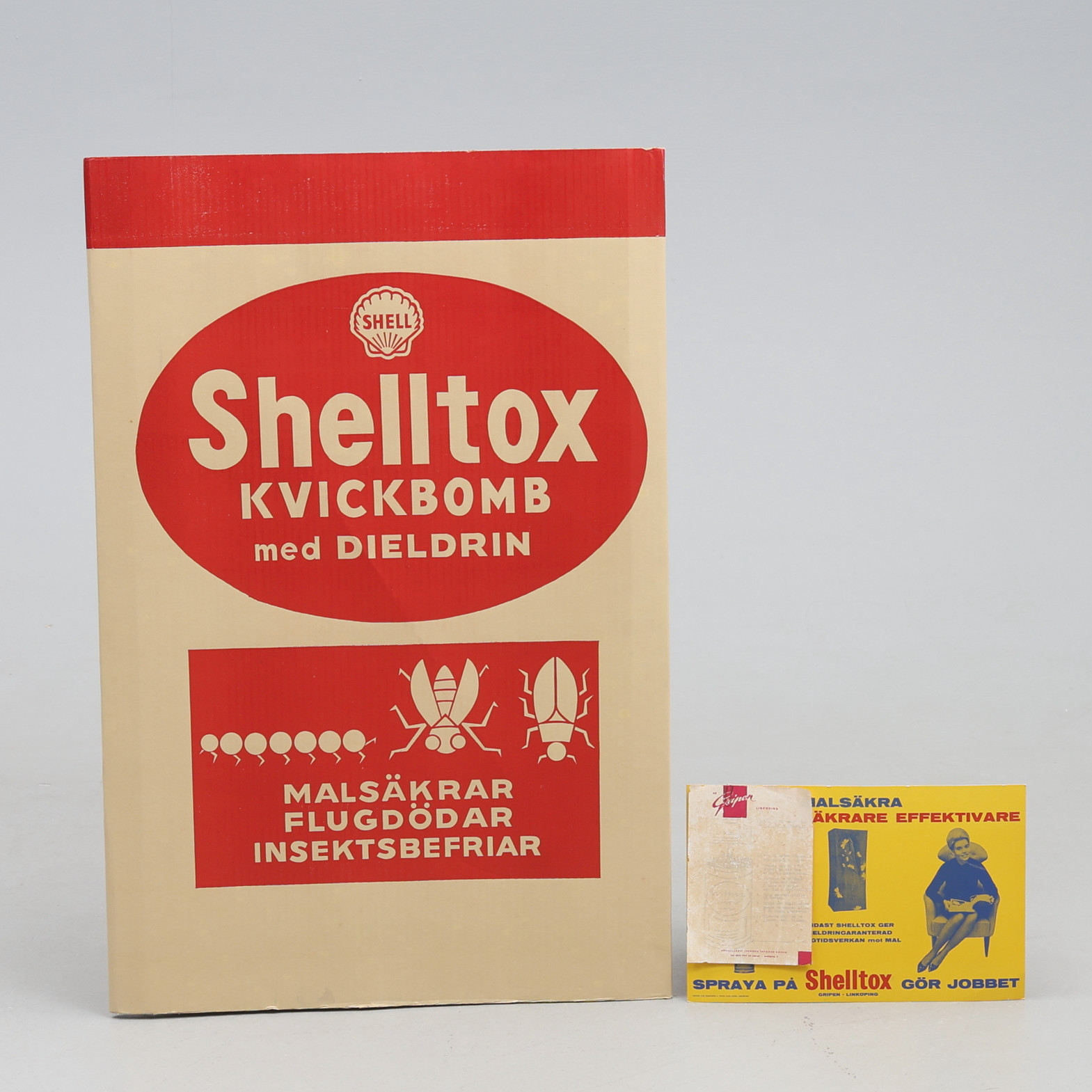 REKLAMSKYLT, Shelltox, Kvickbomb med Dieldrin.