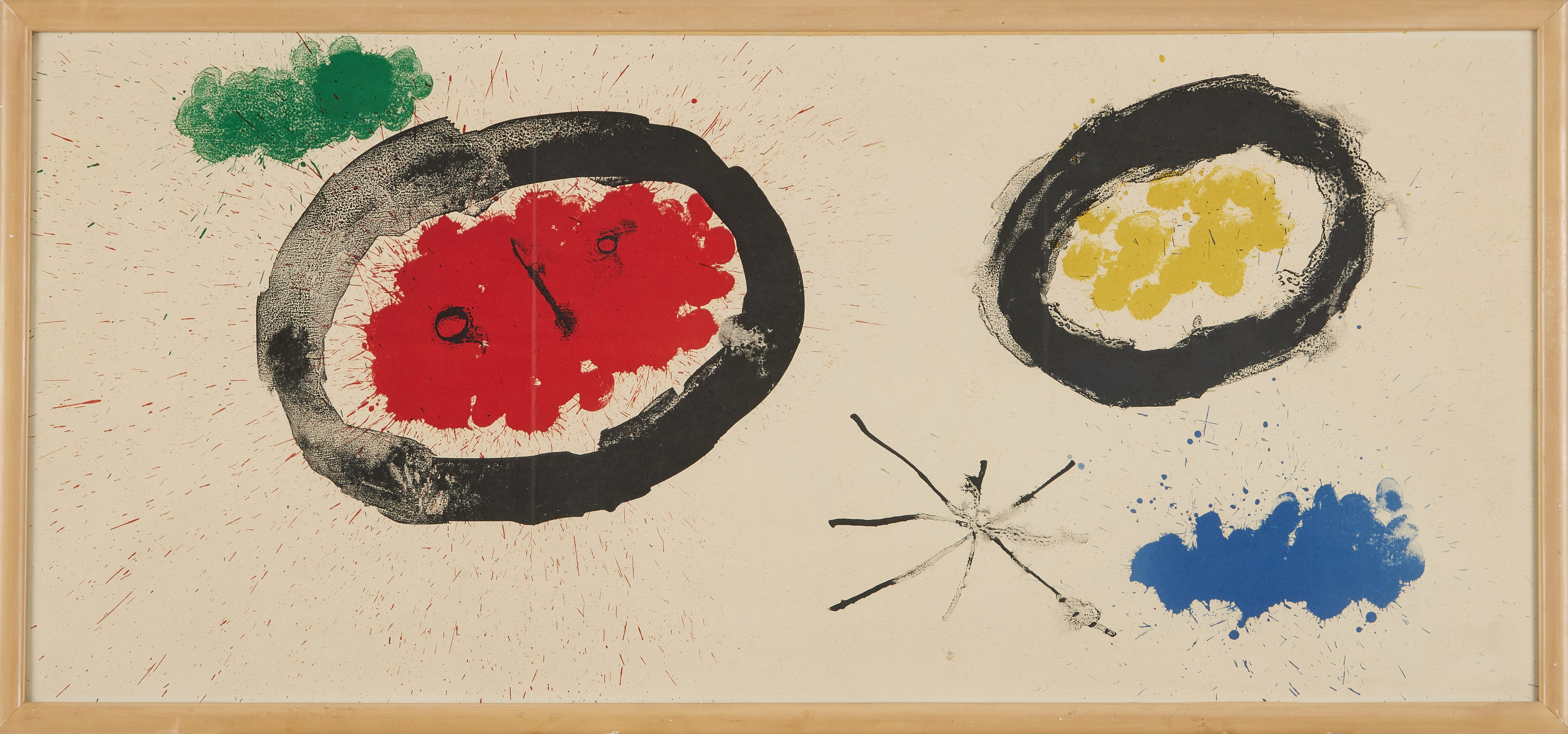 JOAN MIRÓ. EFTER. Komposition, färglitografi, ur Derrière Le Miroir.