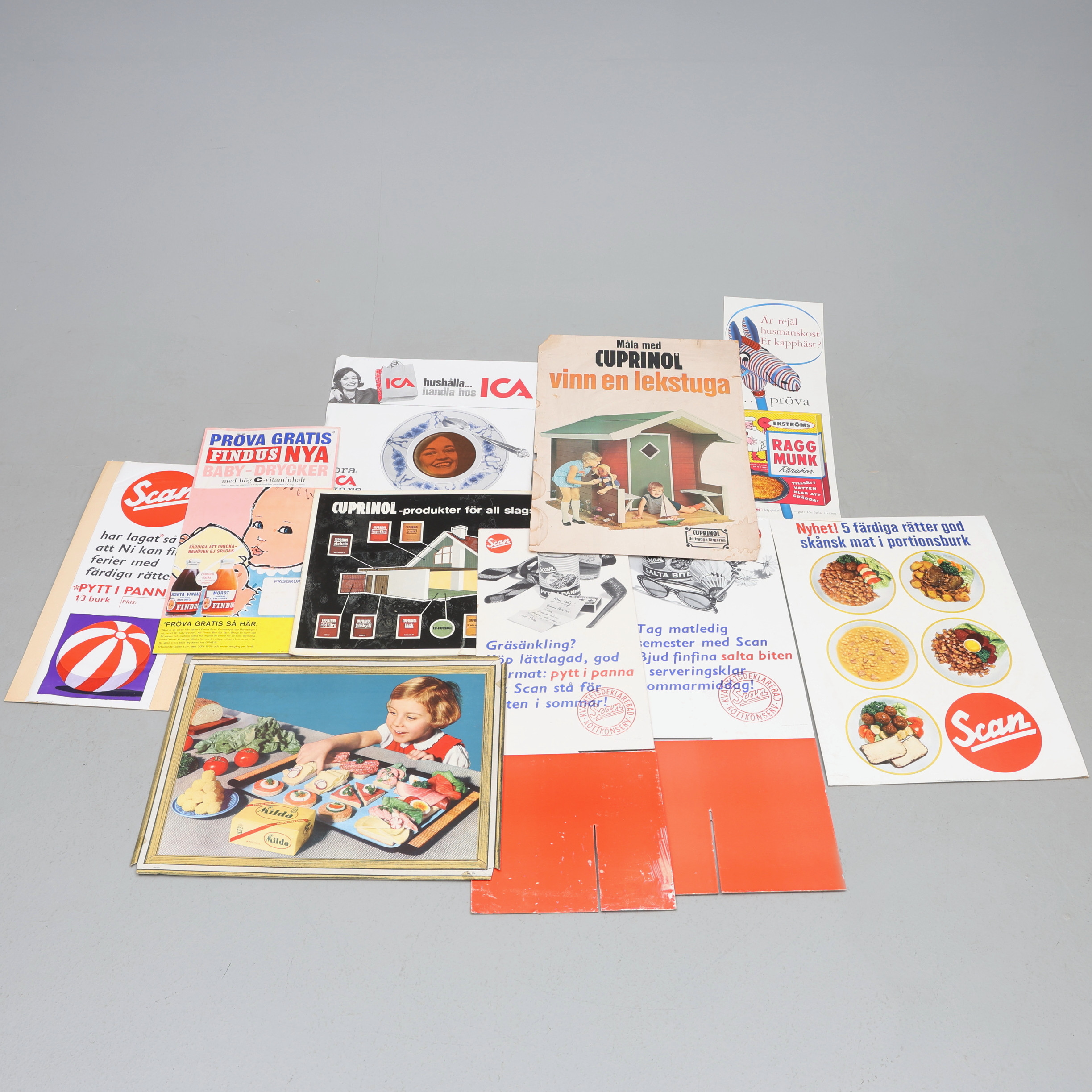 REKLAMSKYLTAR, 10 st, papp, 1900-tal.